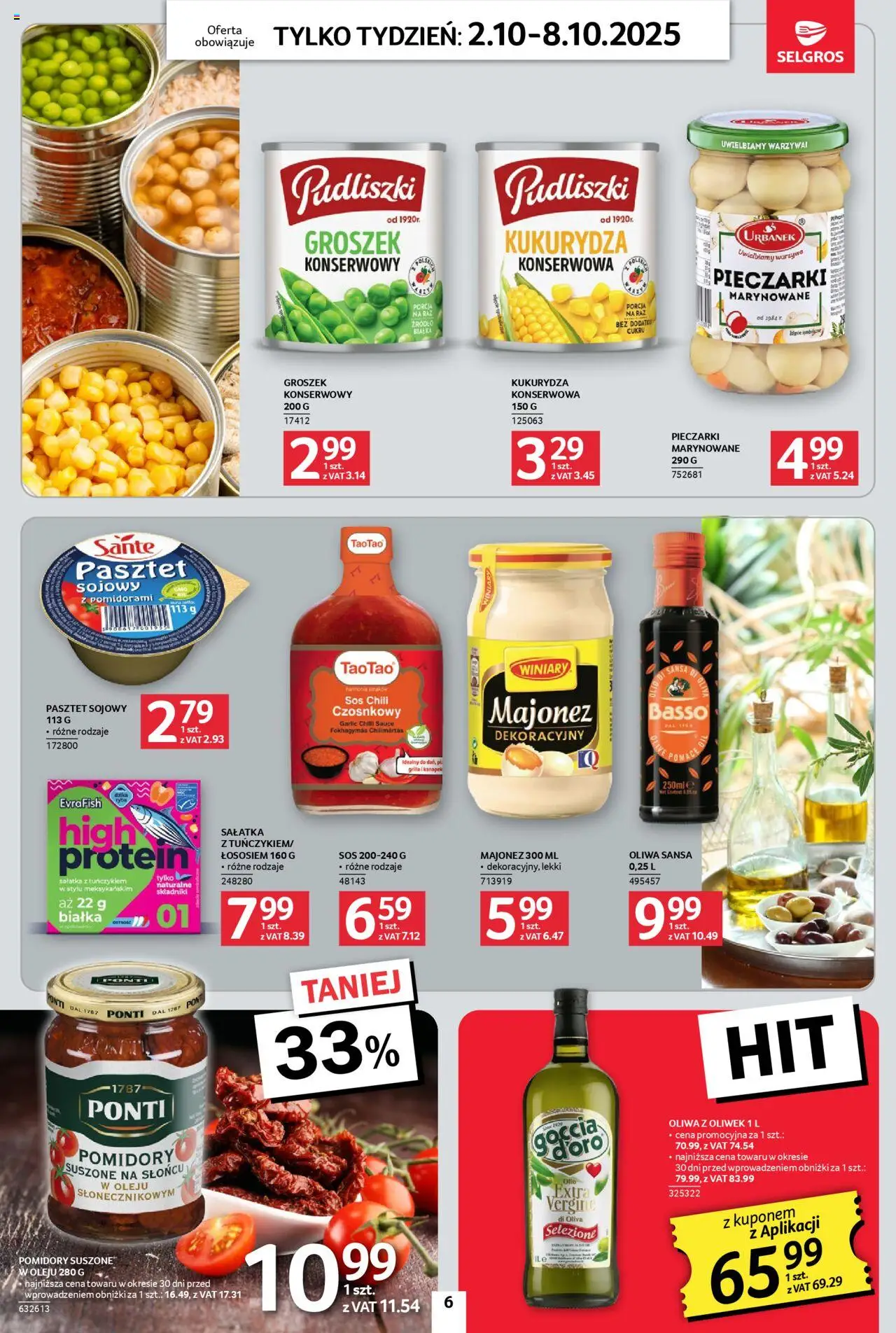 Selgros cash&carry Gazetka - Jeszcze więcej super promocji od 02.10.2025 | Strona: 6 | Produkty: Pomidory, Sałatka, Majonez, Sos
