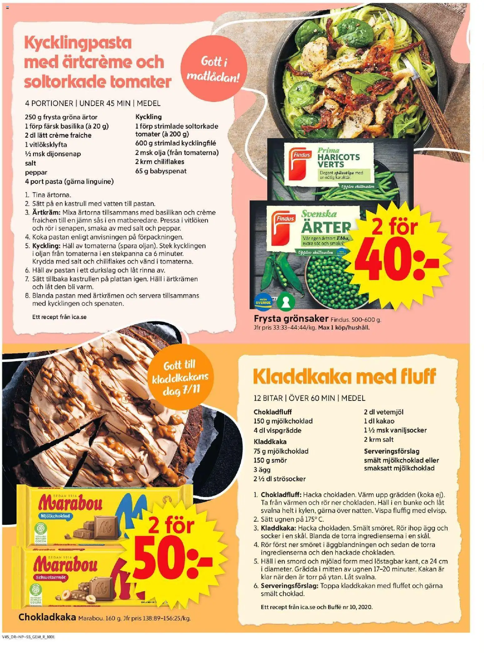 ICA Supermarket reklamblad aktuell från 03.11.2025 | Sida: 6 | Produkter: Salt, Smör, Basilika, Vispgrädde