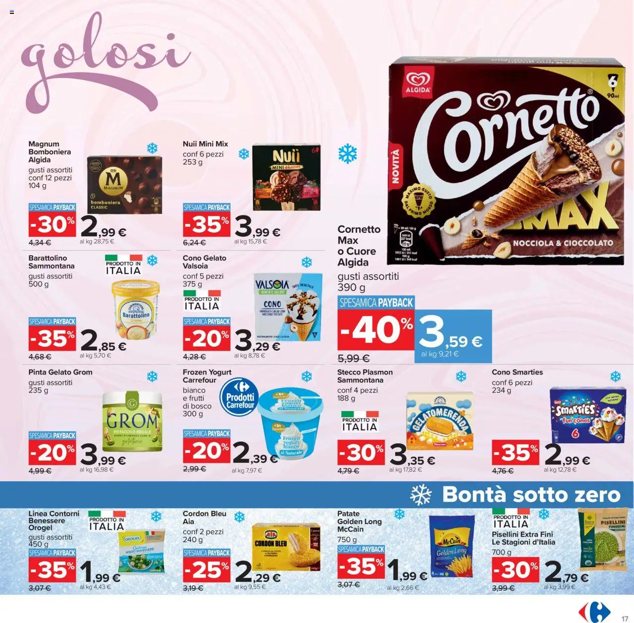 Volantino Carrefour del 05.09.2025 | Pagina: 17 | Prodotti: Yogurt, Cioccolato, Cornetto, Patate
