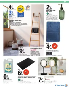 E.Leclerc - Prévisualisation de TAPIS DE BAIN CHENILLE MICROFIBRE NOIR, Dim: 50x80cm. 100% polyester. Autres modèles disponibles à différents prix. valide à partir de 26.12.2025 | Page: 51