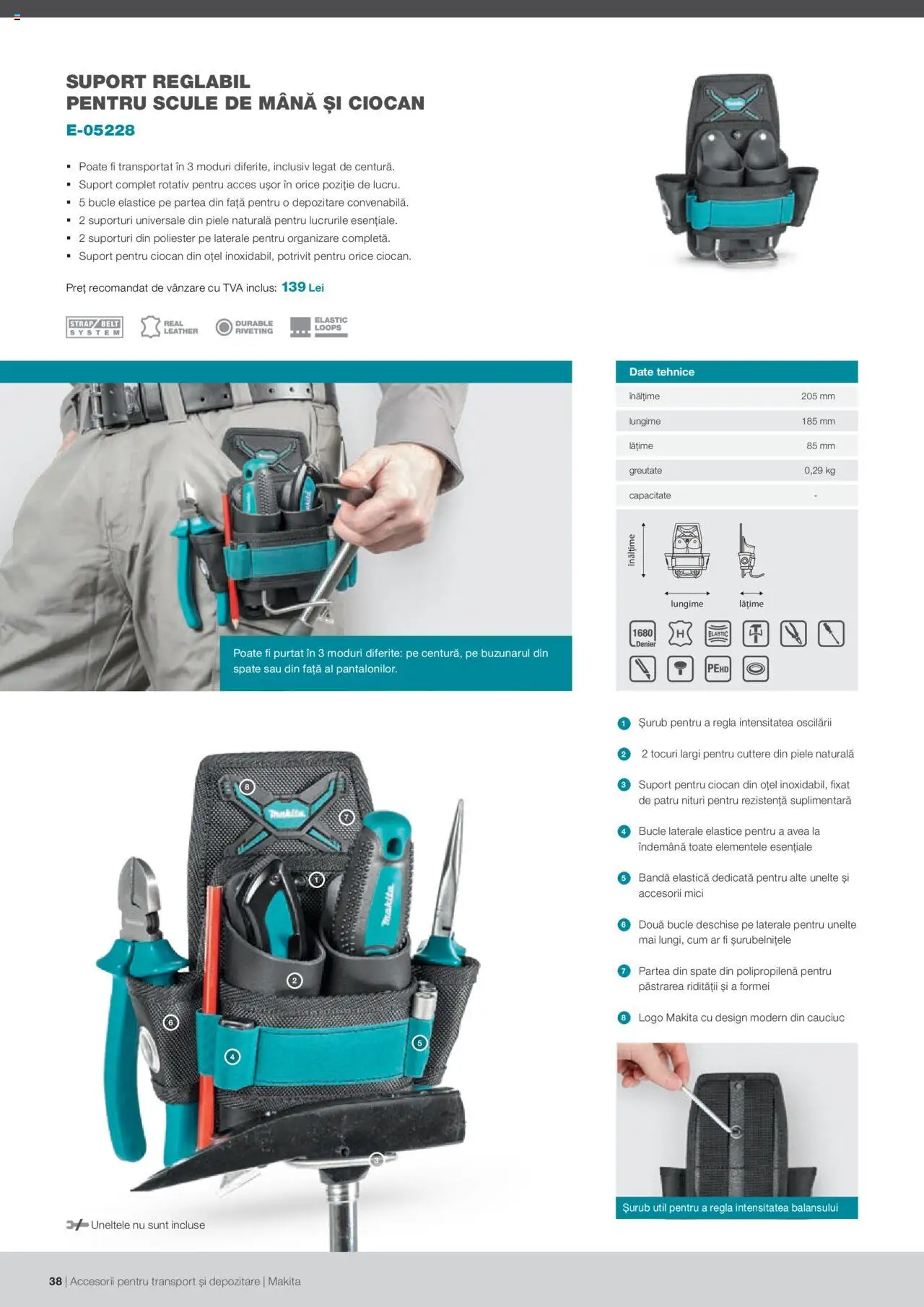 Makita catalog - Accesorii pentru transport si depozitare   – valabil de la 06.09.2021 | Pagină: 38