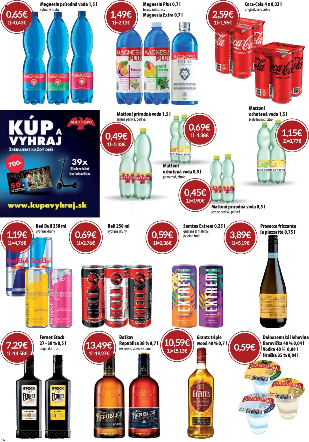 CBA Komfos Leták │ platný od 07.08.2025 | Strana: 19 | Produkty: Red Bull, Republica, Magnesia, Mattoni