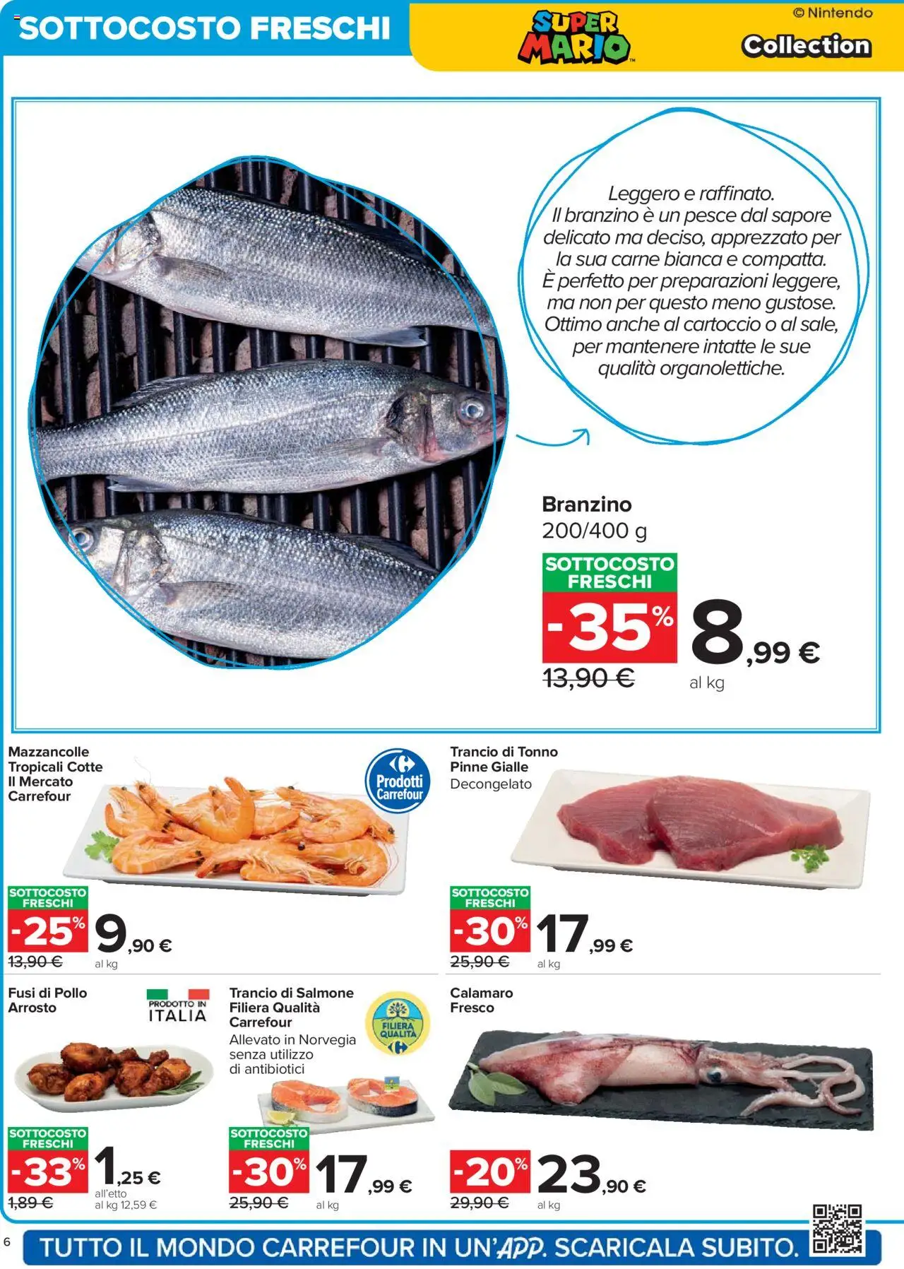 Volantino Carrefour del 15.09.2025 | Pagina: 6 | Prodotti: Arrosto, Salmone, Pesce, Pinne