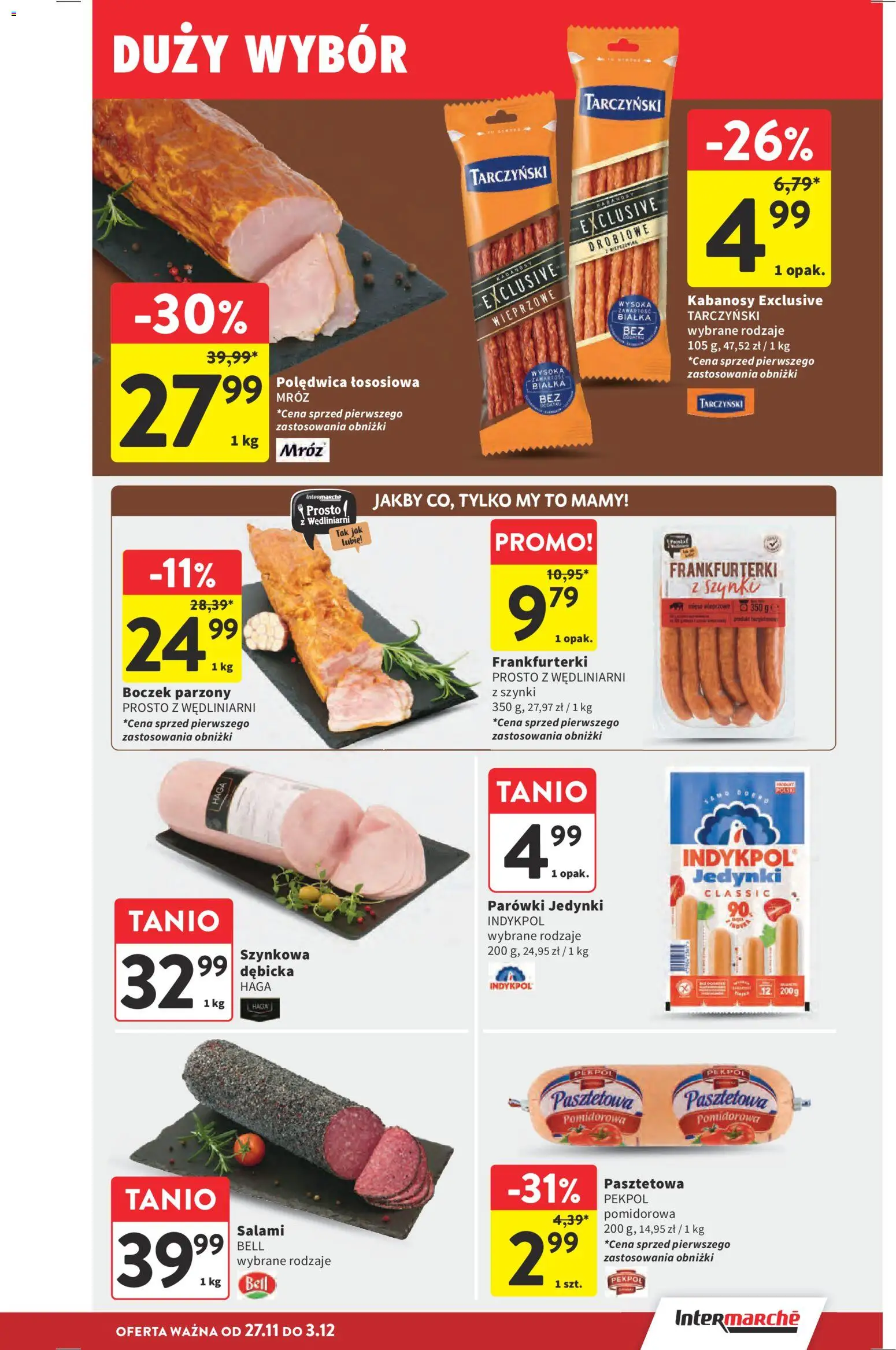 Intermarche Black Friday od 27.11.2025 | Strona: 38 | Produkty: Bell, Parówki, Boczek parzony, Salami