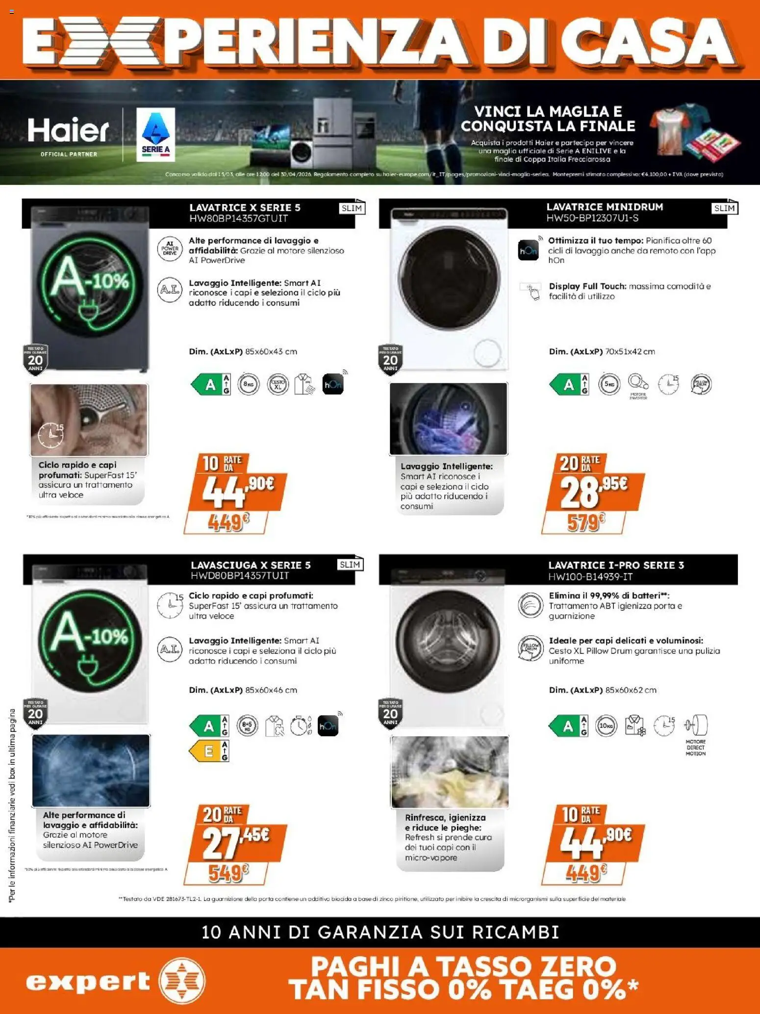 Volantino Expert del 09.04.2026 | Pagina: 23 | Prodotti: Lavasciuga, Tè, Lavatrice