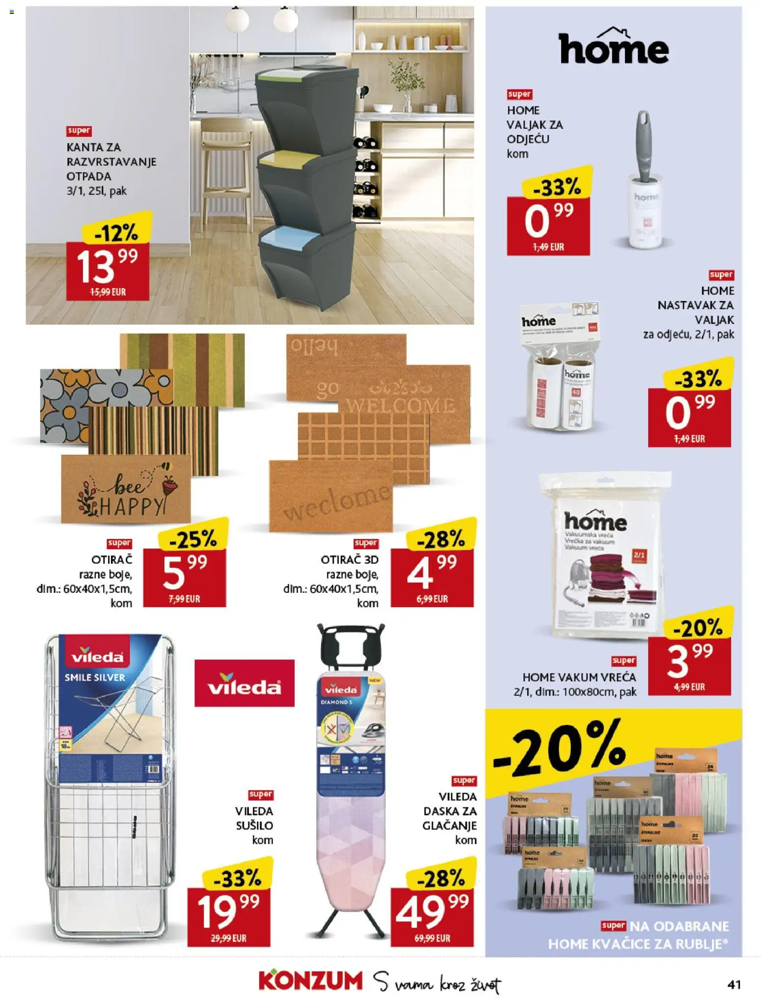 Konzum HR akciós ujság - amely érvényes a következő dátumtól: 14.01.2026 | Oldal: 41 | Termékek: Vileda