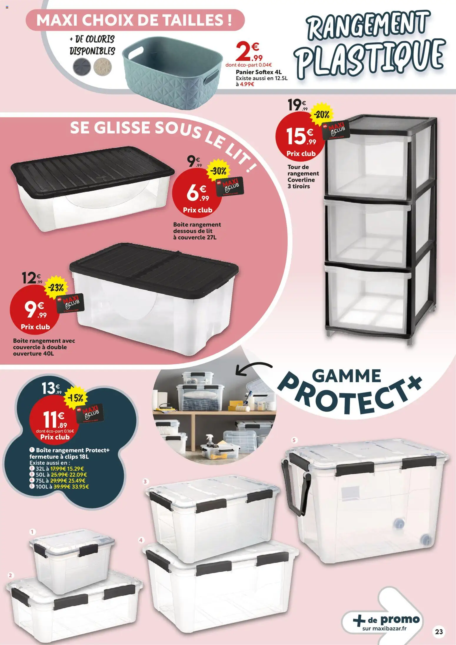 {H1} | Page: 23 | Produits: Lit, Tiroirs, Panier