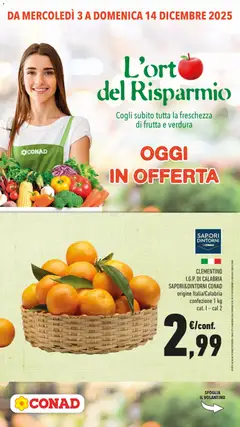 Anteprima del volantino Conad Margherita Orto del Risparmio catalogo valido a partire dal 03.12.2025