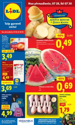 LIDL leidinių peržiūra, galiojančių nuo 28.07.2025