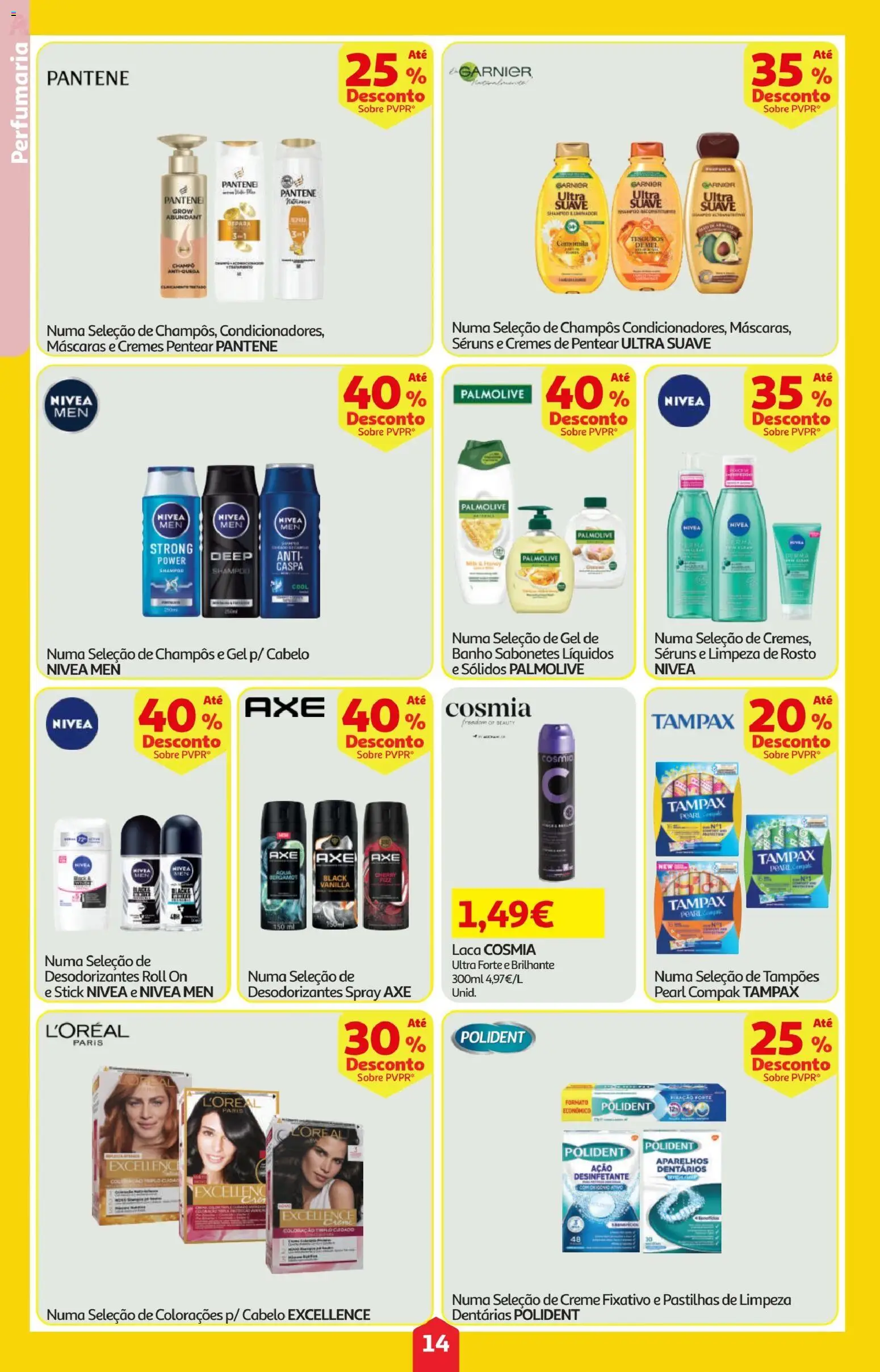 Minipreço folheto │ válido de 09.04.2026 | Página: 14 | Produtos: Shampoo, Banho, Creme