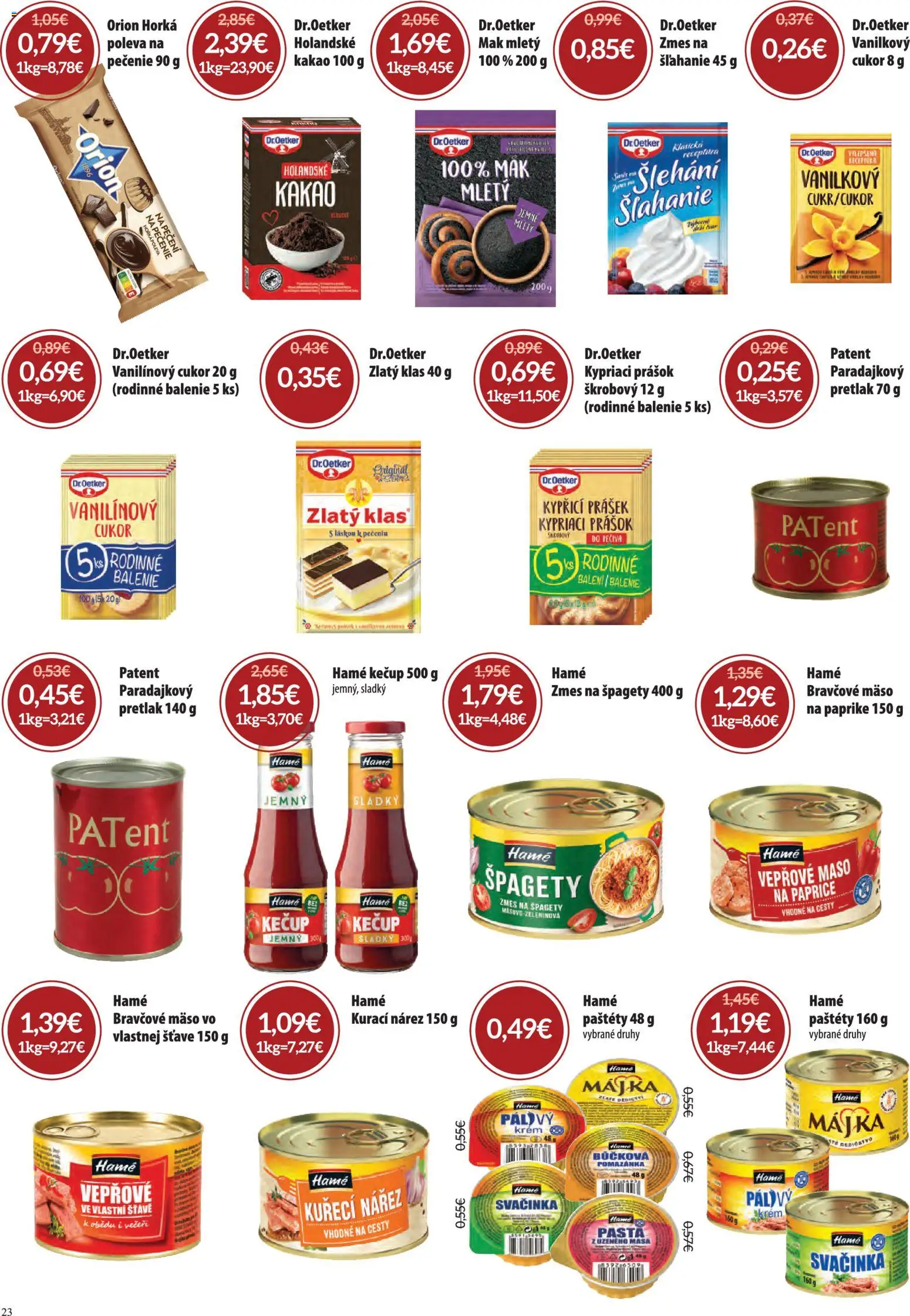 Nové Nitrazdroj akcie – leták je platný od 05.03.2026 | Strana: 23 | Produkty: Zlatý klas, Bravčové mäso, Krém, Mak