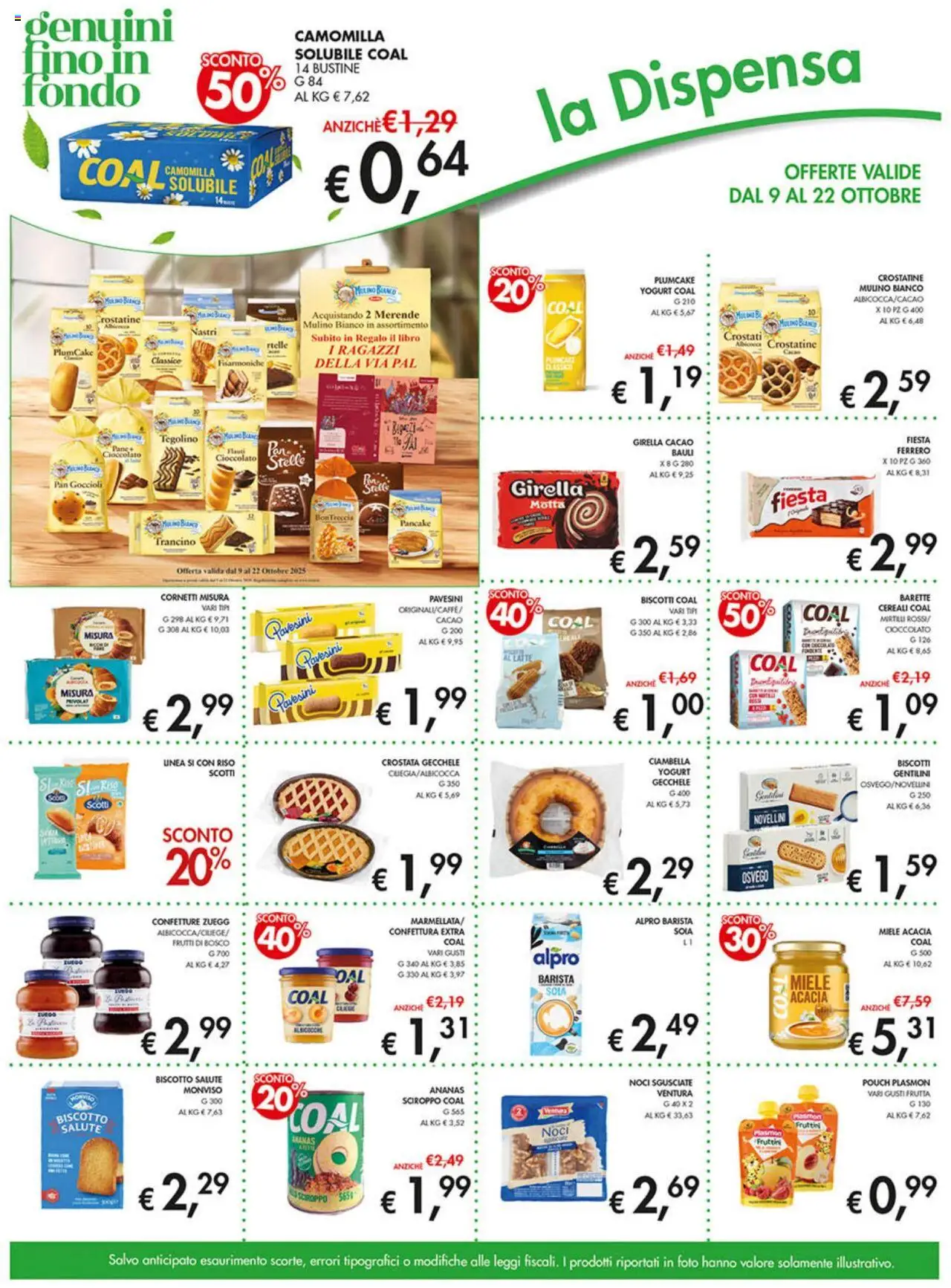 Volantino Coal del 09.10.2025 | Pagina: 9 | Prodotti: Cioccolato, Riso, Cereali, Frutta