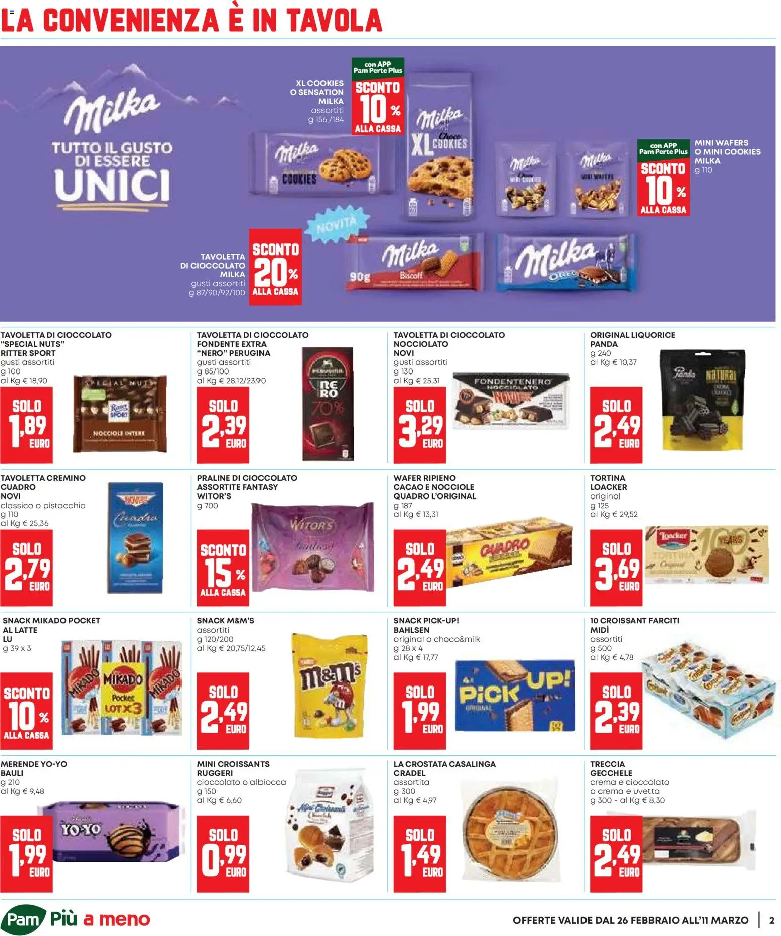 Volantino Panorama del 26.02.2026 | Pagina: 2 | Prodotti: Crema, Cioccolato, Latte, Croissant