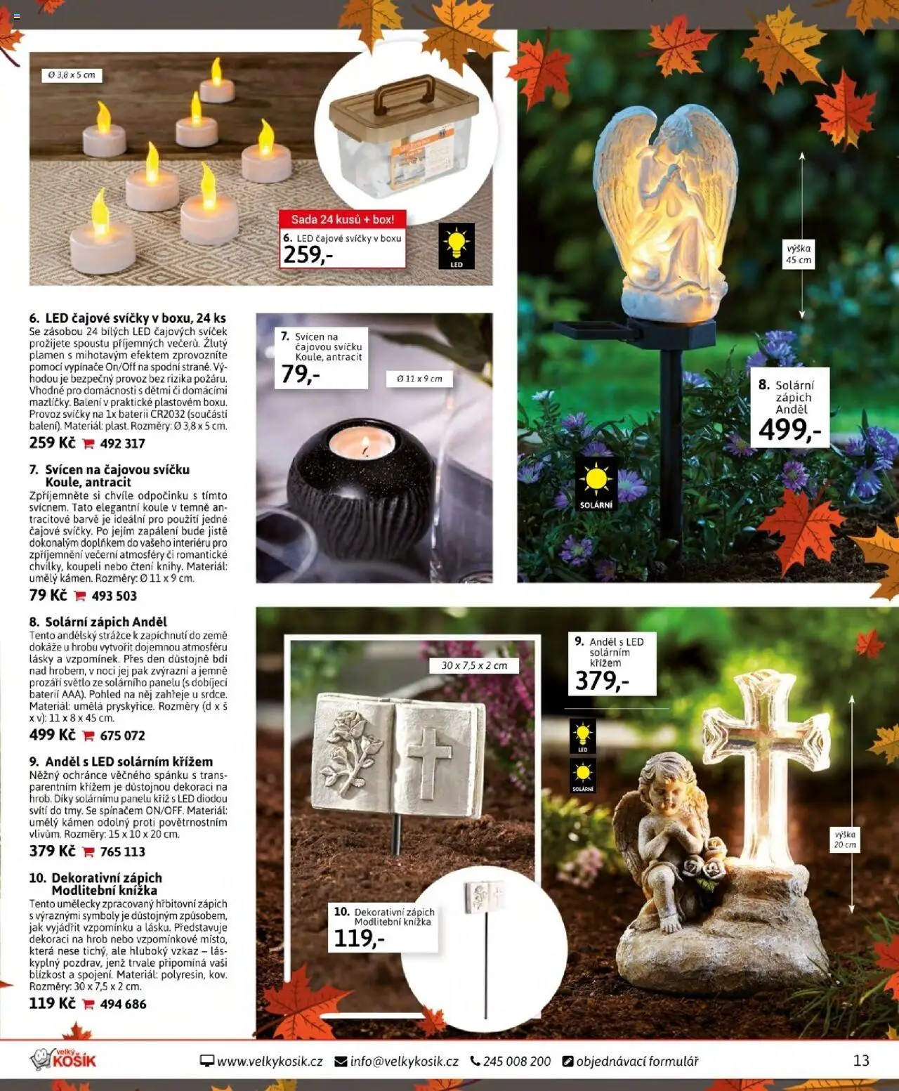 Velký Košík katalog září od 01.09.2025 | Strana: 13 | Produkty: Box, Čajové svíčky, Svícen, Svíčky
