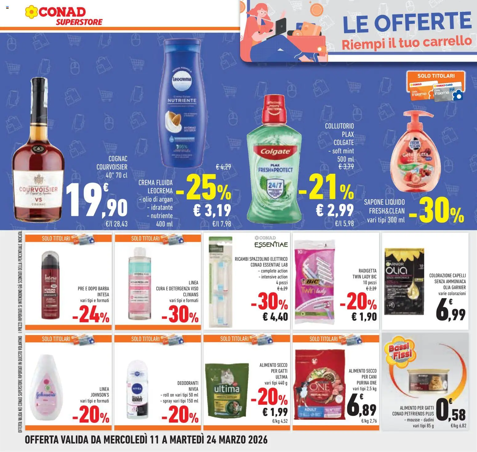 Volantino Conad del 11.03.2026 | Pagina: 38 | Prodotti: Spazzolino, Collutorio, Frutta, Carrello