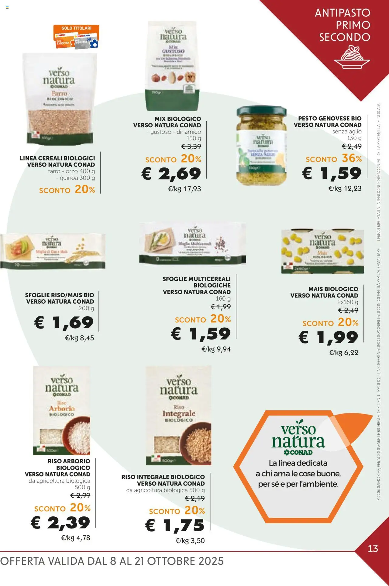 Volantino Conad del 08.10.2025 | Pagina: 13 | Prodotti: Riso, Cereali, Quinoa, Farro