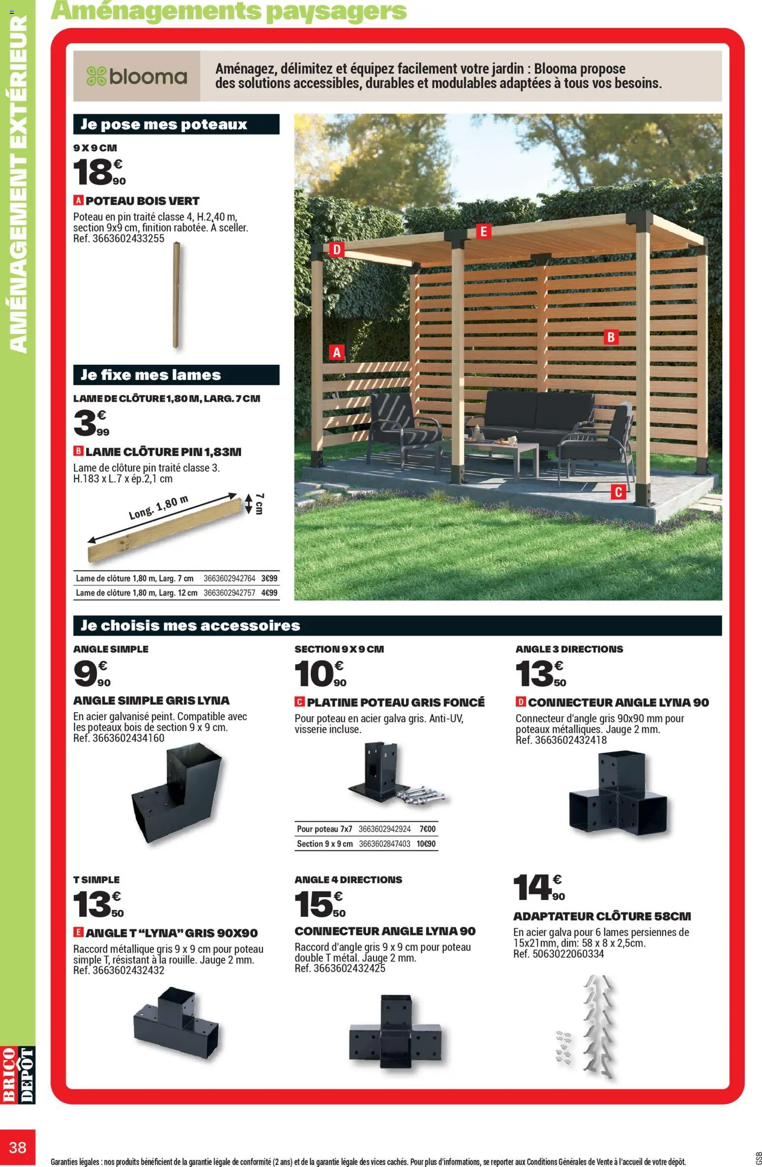 {H1} | Page: 38 | Produits: Connecteur, Adaptateur, Persiennes, Clôture