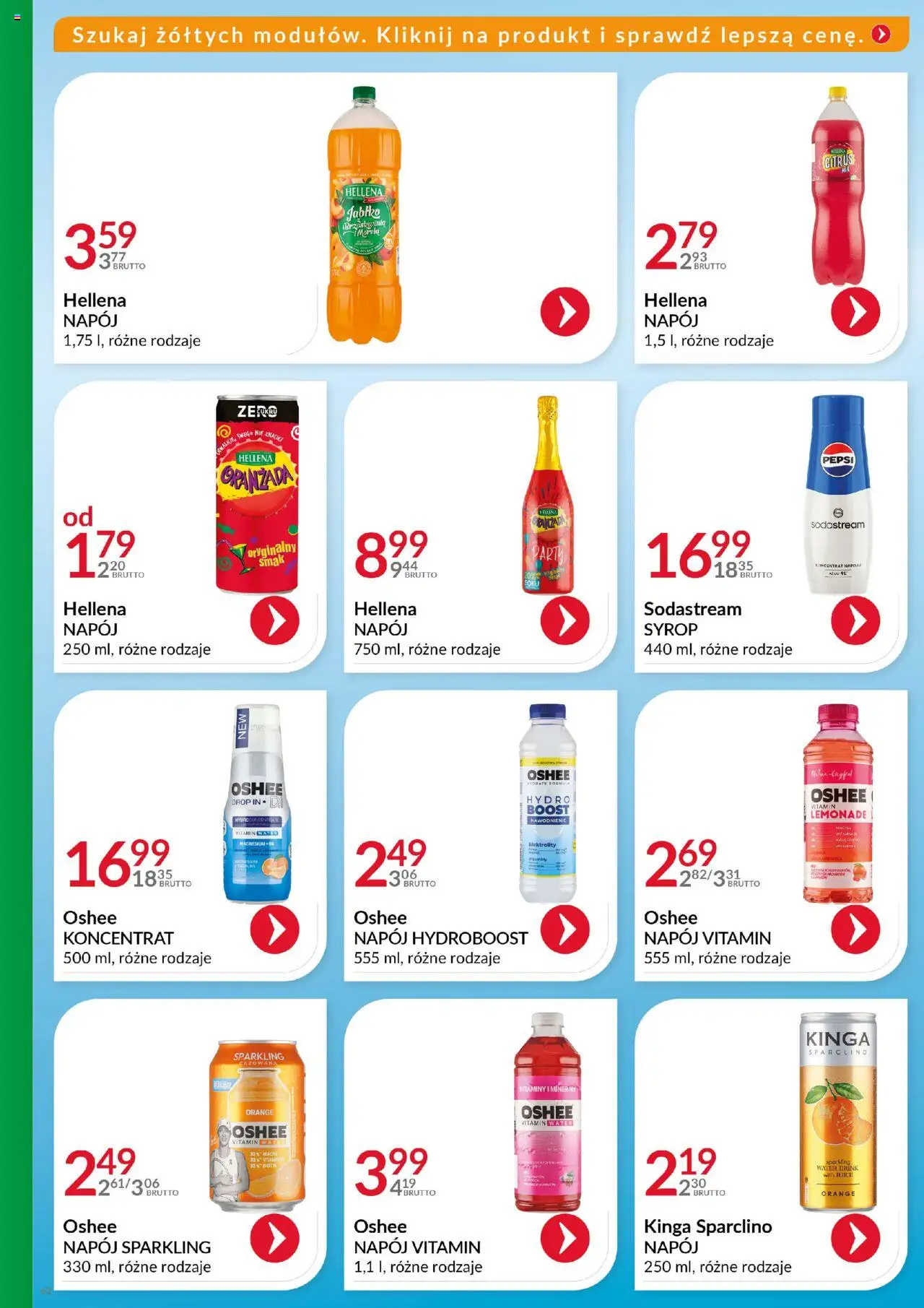 Eurocash Gazetka - Katalog Artykułów Spożywczych od 21.09.2025 | Strona: 62 | Produkty: Brzoskwinia, Syrop, Pepsi, Sodastream