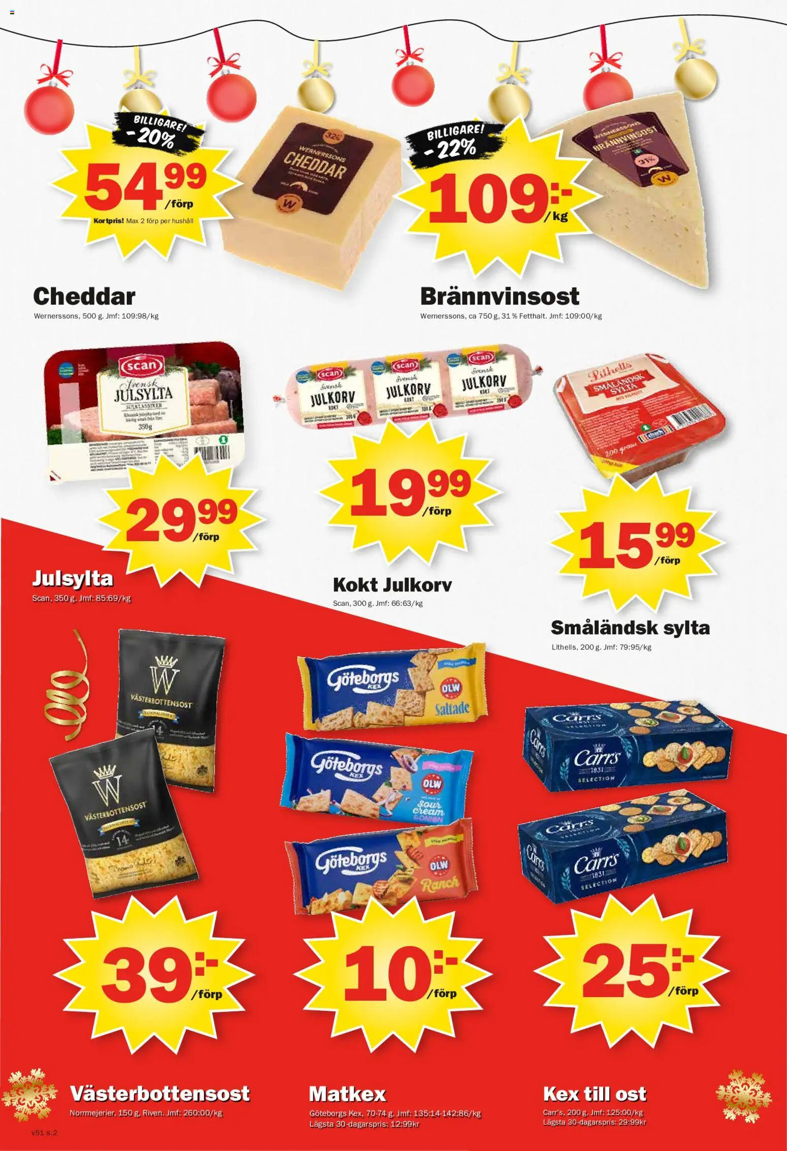 Pekås reklamblad aktuell från 15.12.2025 | Sida: 2 | Produkter: Cheddar, Ost
