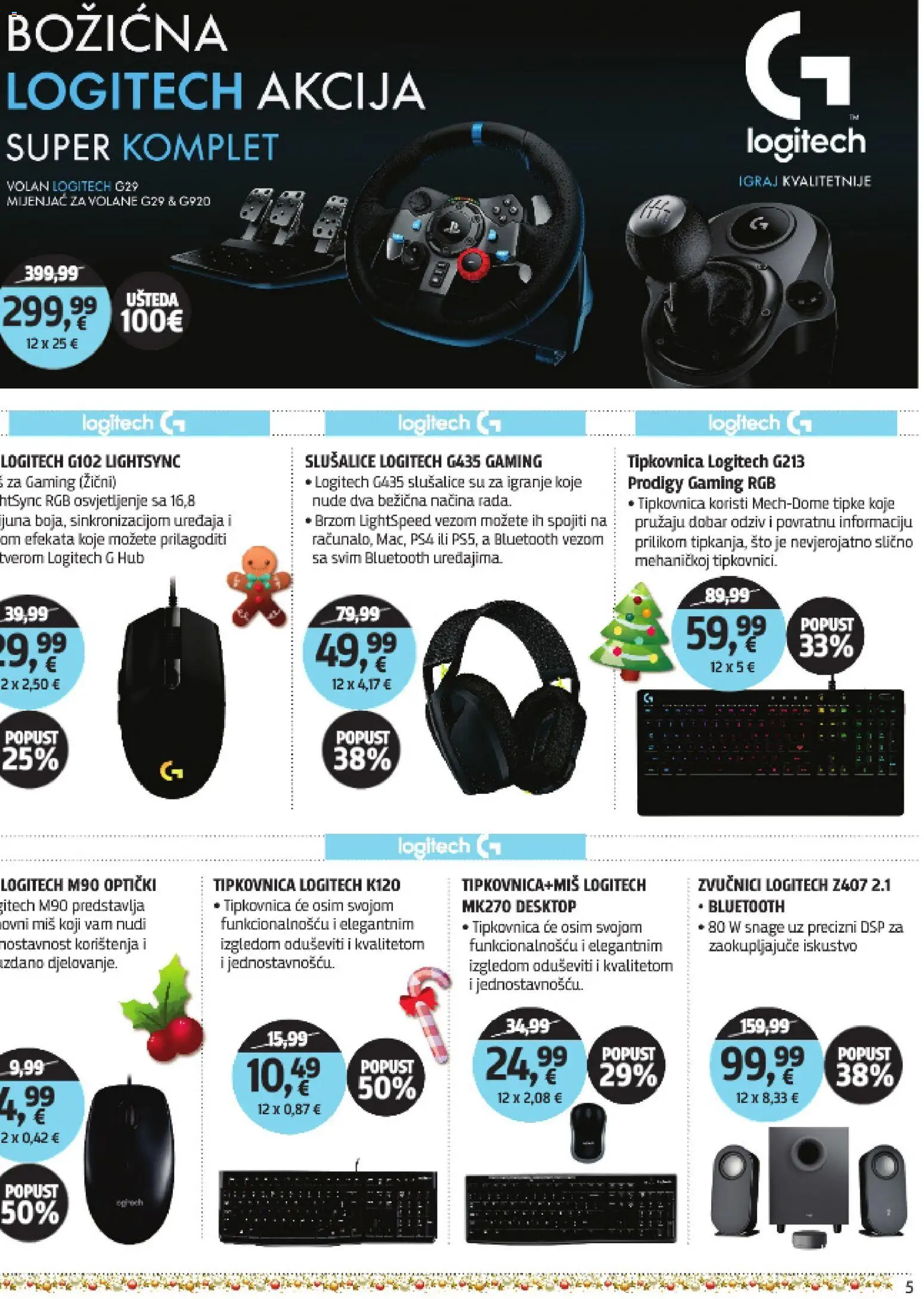 Centar Tehnike katalog | vrijedi od 15.12.2025 | Stranica: 5 | Proizvodi: Miš, Tipkovnica, Slušalice