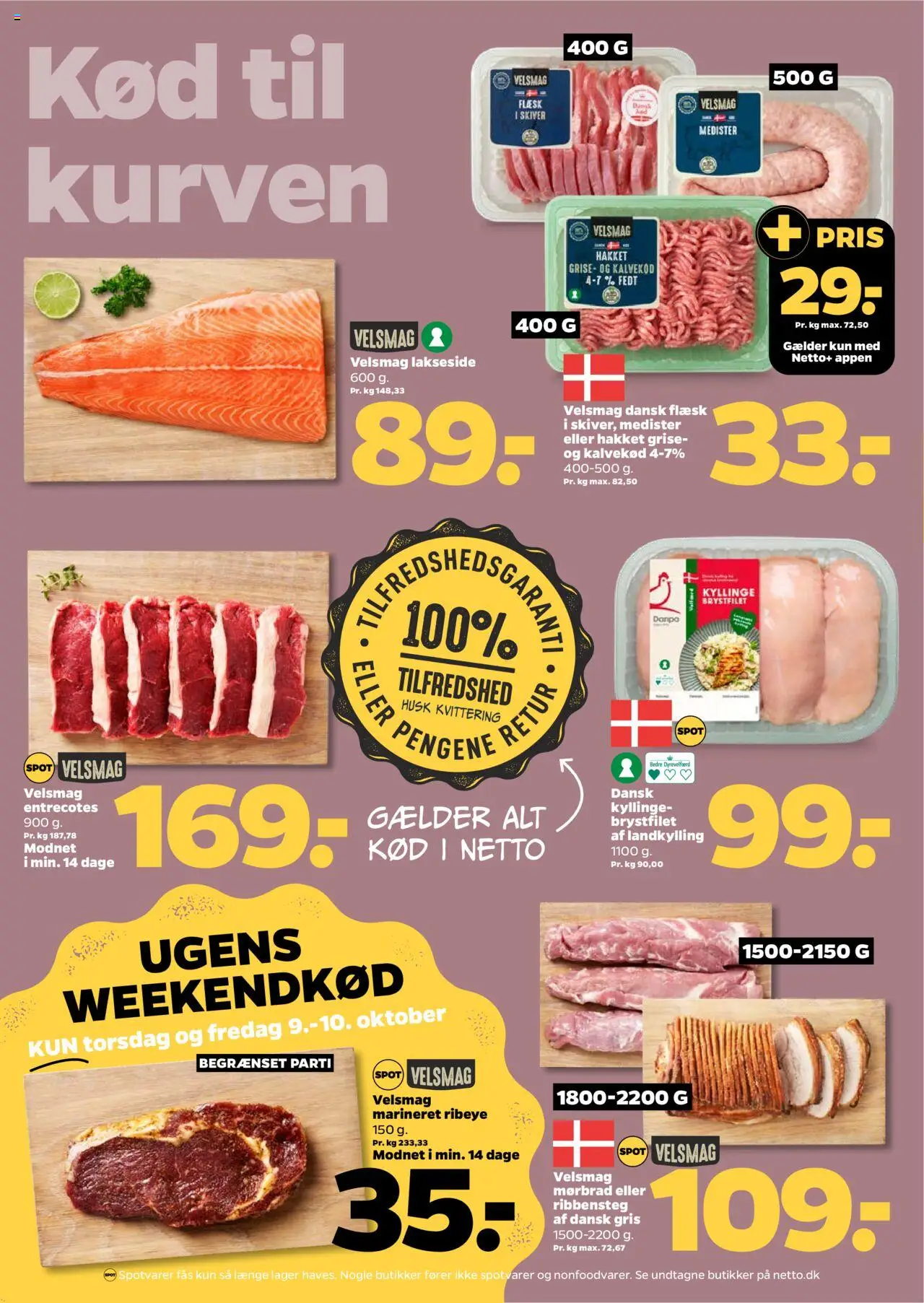 Netto tilbudsavis – gyldig fra 04.10.2025 | Side: 11 | Produkter: Ribs, Entrecote