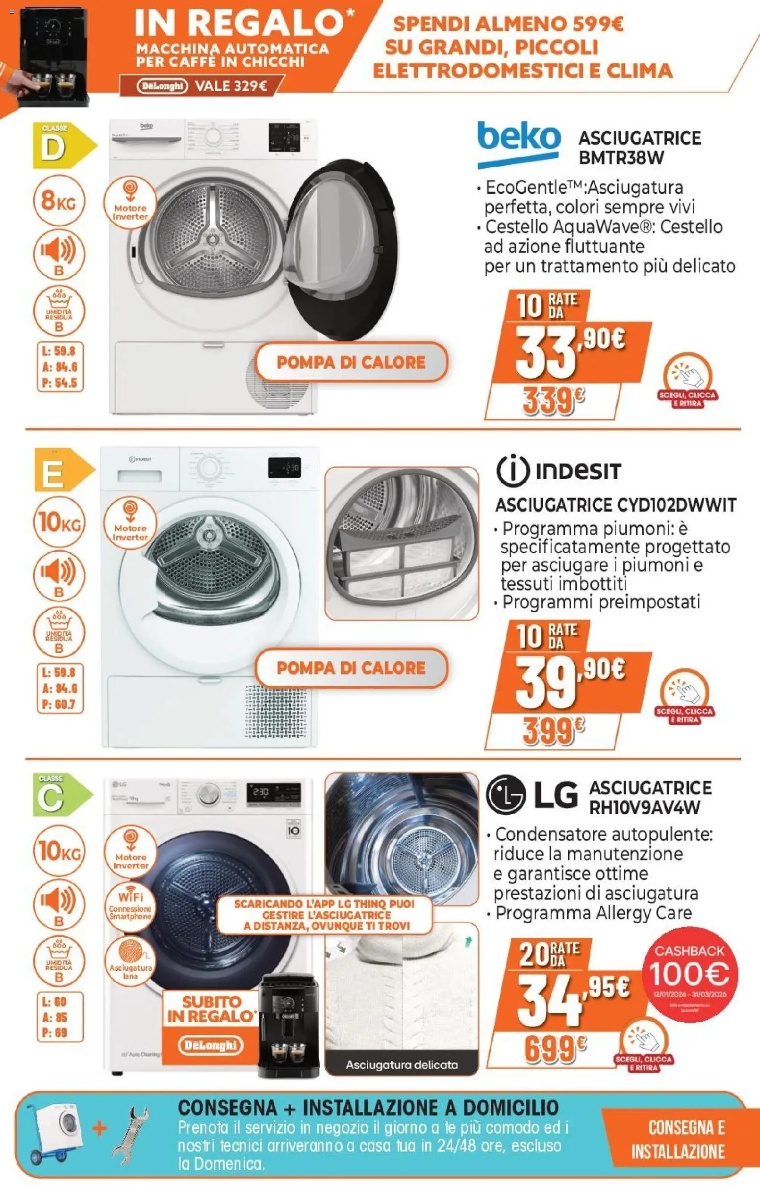 Volantino Expert del 12.03.2026 | Pagina: 5 | Prodotti: Caffè, Tè, Asciugatrice, Smartphone