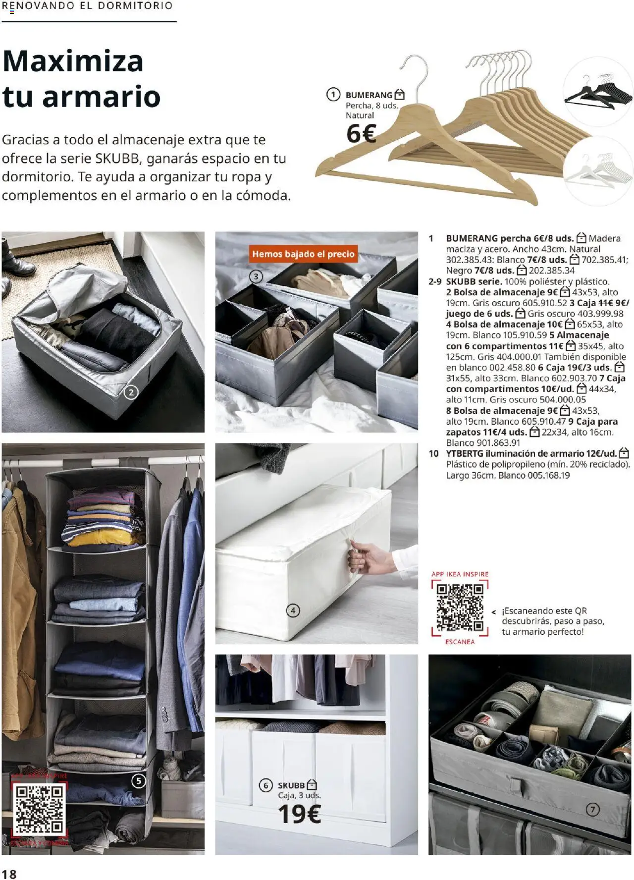 Catálogo IKEA Accesorios y decoración │ válido desde el 04.02.2025 | Página: 18 | Productos: Percha, Iluminación de armario, Bolsa, Armario