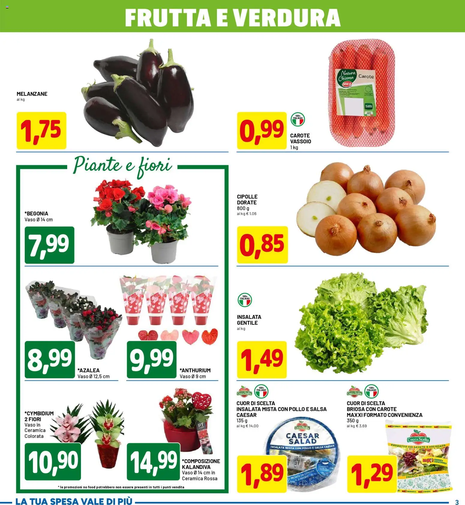 Volantino D Più del 30.04.2026 | Pagina: 3 | Prodotti: Cipolle, Salsa, Carote, Melanzane