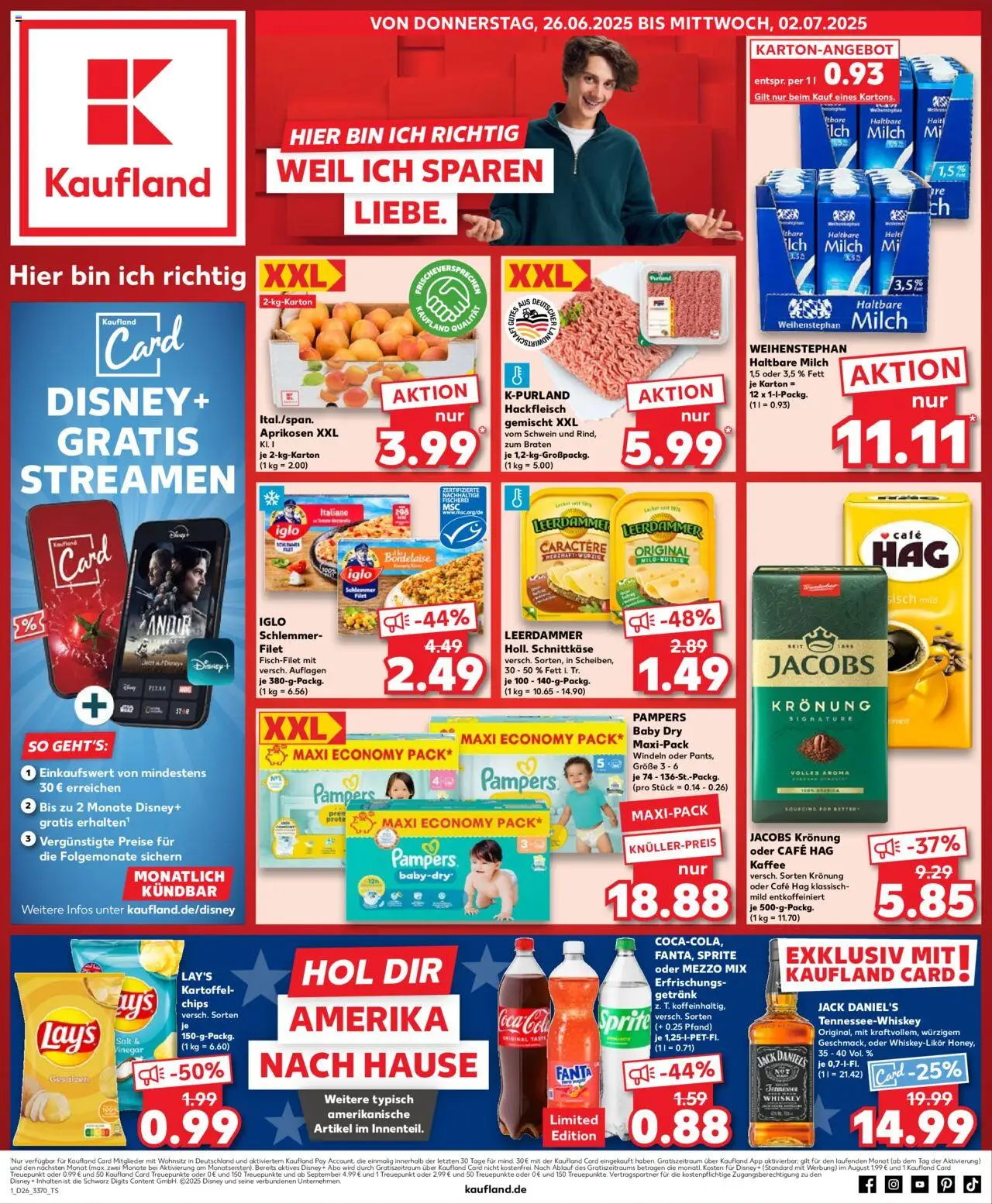 Kaufland Prospekt 	 - gültig ab dem 26.06.2025 | Seite: 1 | Produkte: Mezzo mix, Sprite, Jack Daniel's, Chips