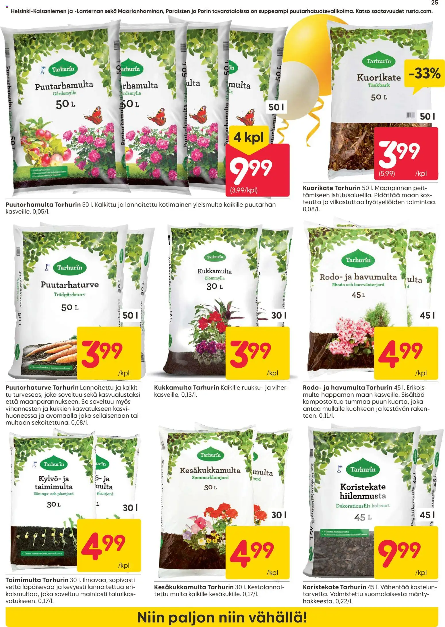 Rusta tarjoukset – voimassa 13.04.2026 alkaen | Sivu: 25 | Tuotteet: Multa