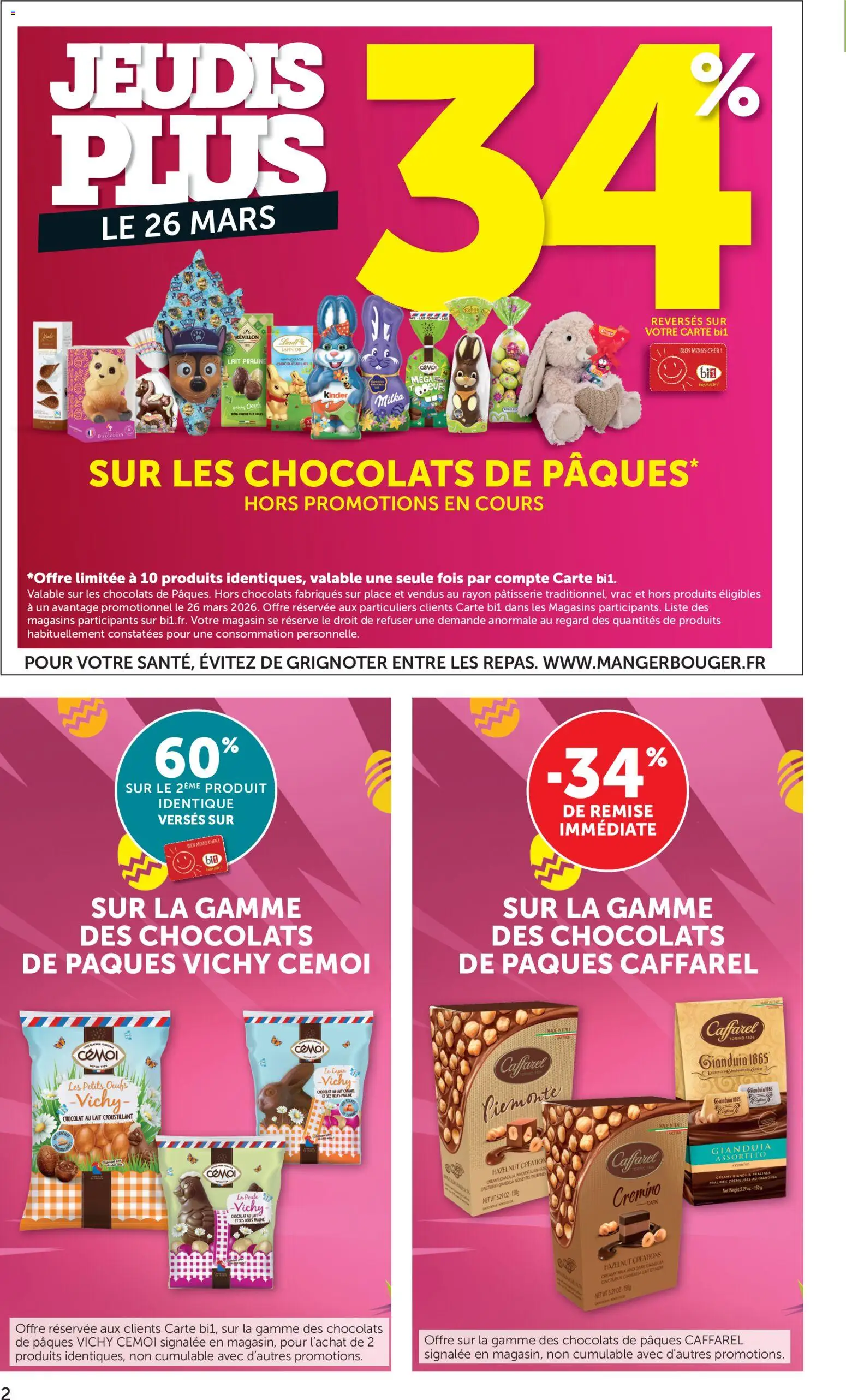 {H1} | Page: 2 | Produits: Lapin, Lait, Œufs, Chocolat