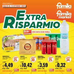 Anteprima del volantino Famila Extra Risparmio catalogo valido a partire dal 08.10.2025