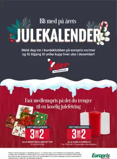 Forhåndsvisning av Europris Julekatalog 2025 gyldig fra 04.11.2025 | Side: 68 | Produkter: Ланцюг, Servietter