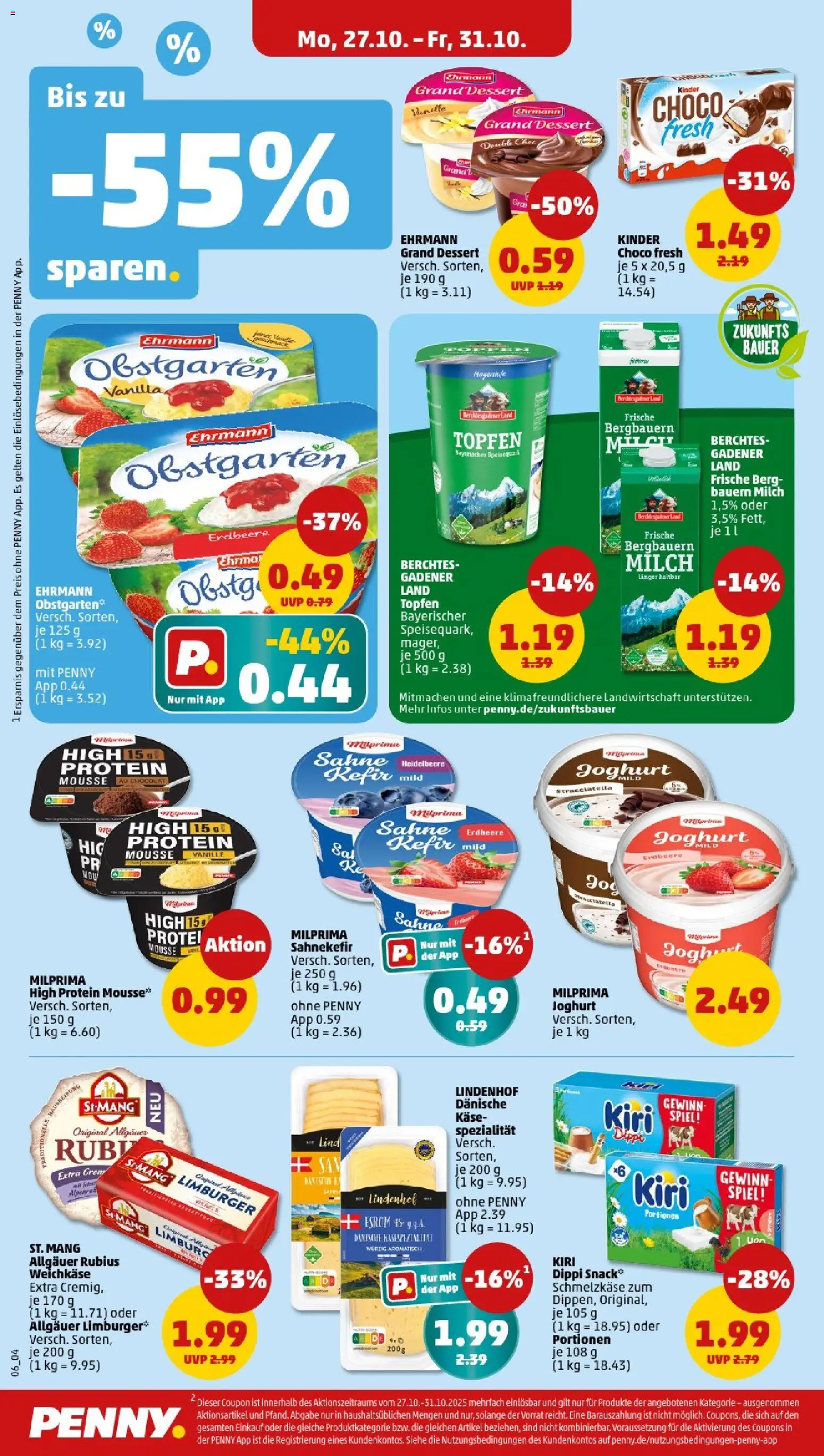 Penny - Bayern  – gültig ab 27.10.2025 | Seite: 8 | Produkte: Milch, Joghurt, Sahne, Speisequark