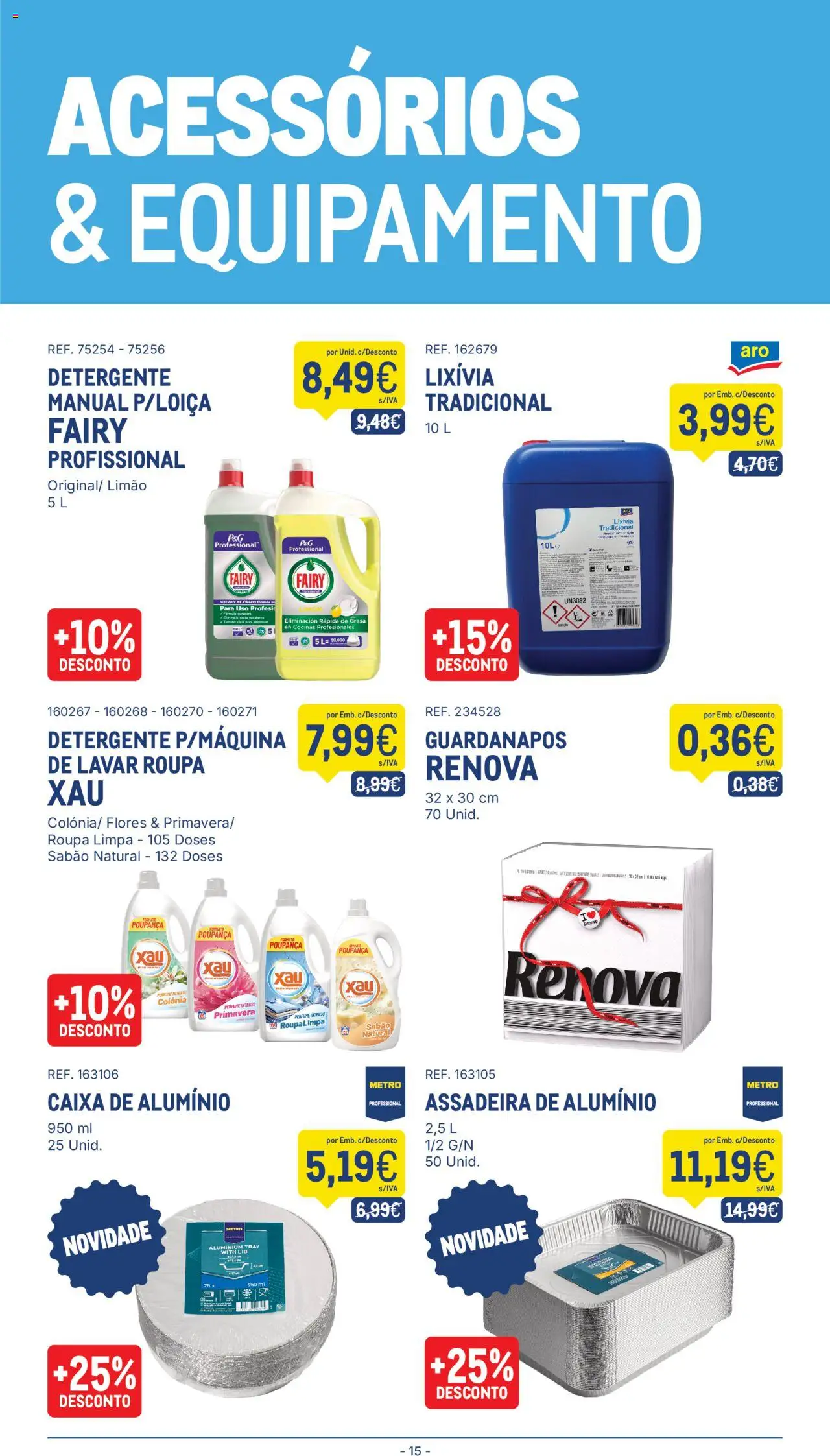 Makro folheto │ válido de 21.10.2025 | Página: 15 | Produtos: Flores, Guardanapos, Sabão, Caixa