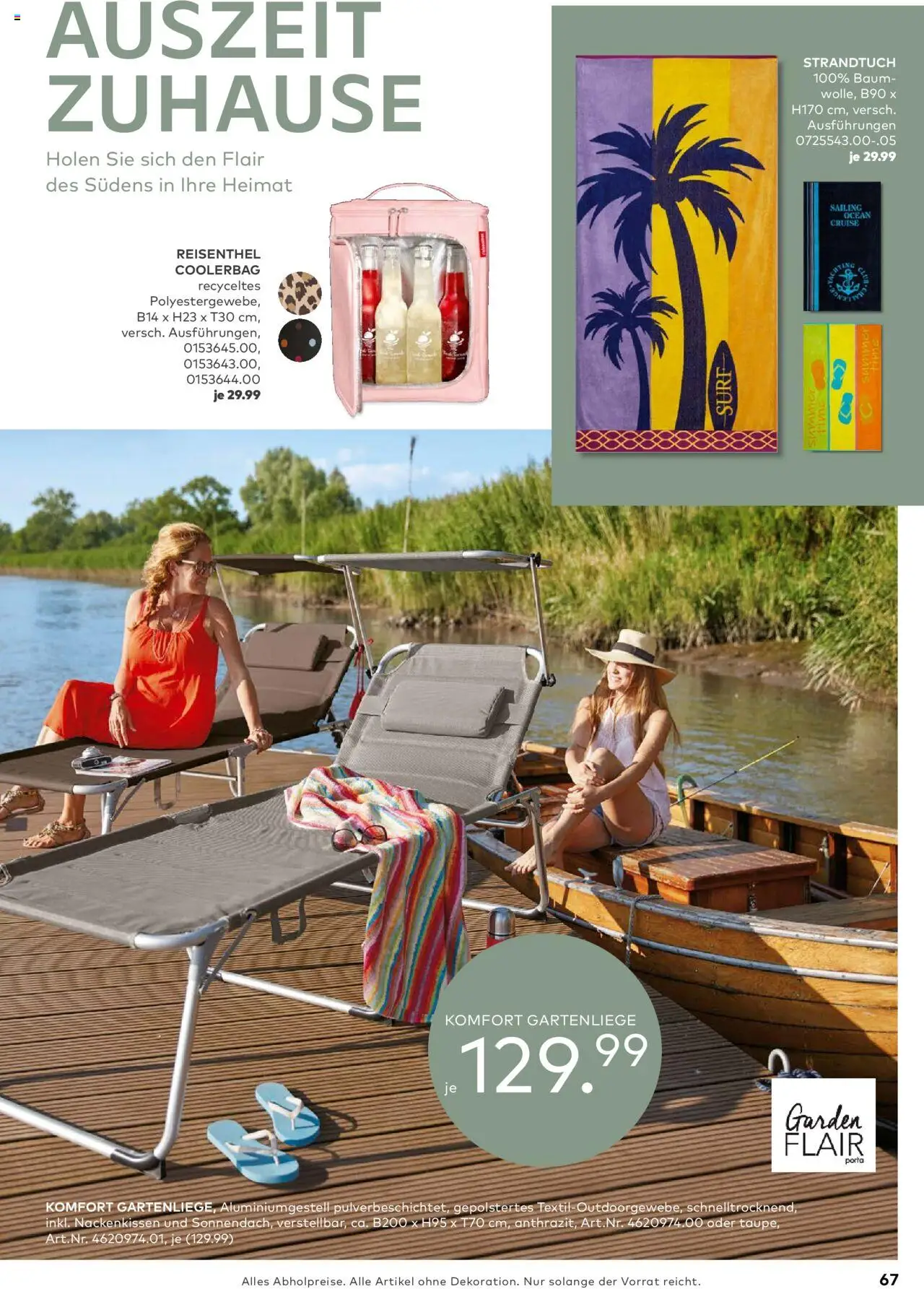 Porta! - Outdoor - Gartenmöbelkatalog 2025 - gültig ab dem 02.03.2025 | Seite: 67 | Produkte: Strandtuch