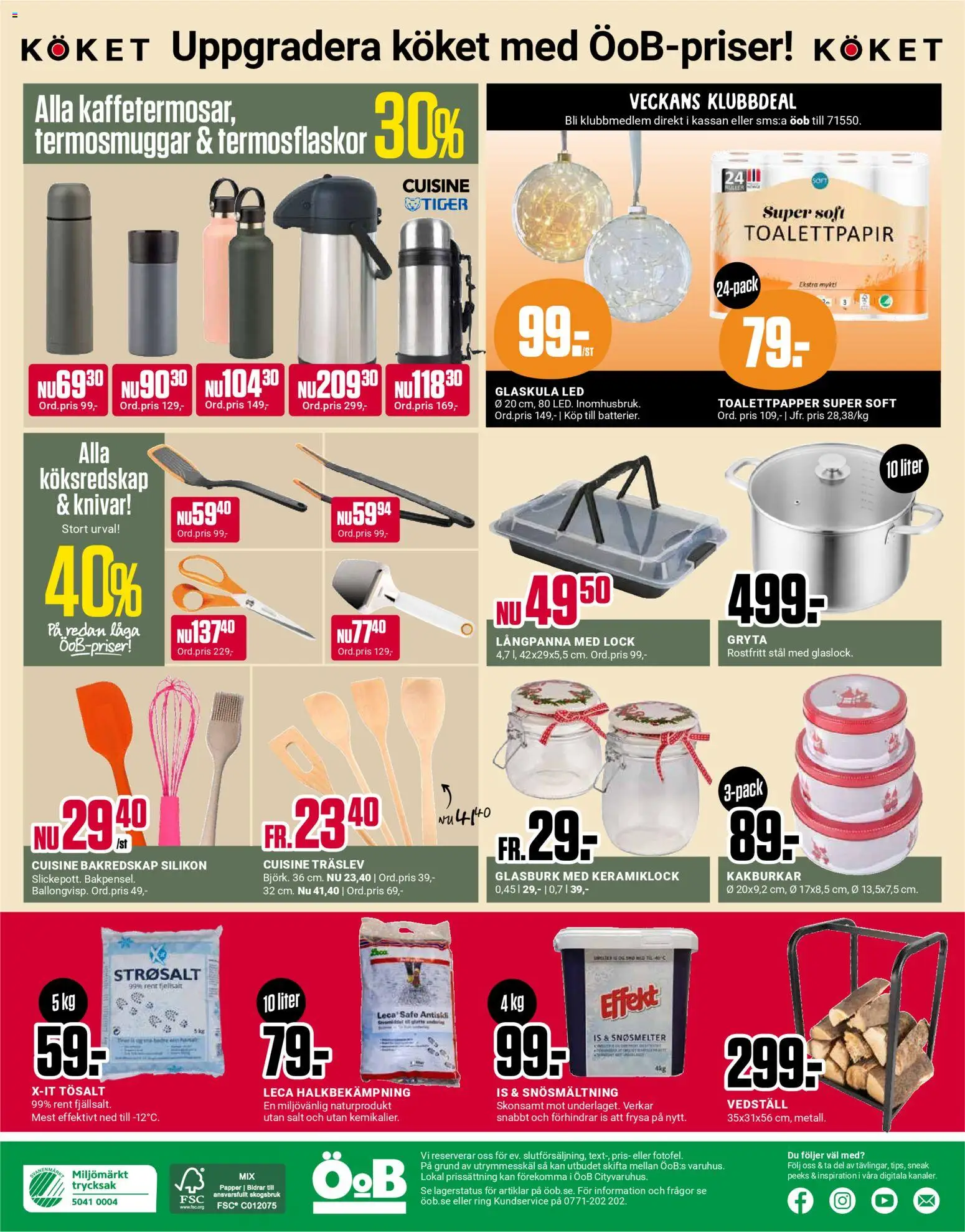 ÖoB reklamblad aktuell från 17.11.2025 | Sida: 12 | Produkter: Salt, Toalettpapper, Ring, Papper