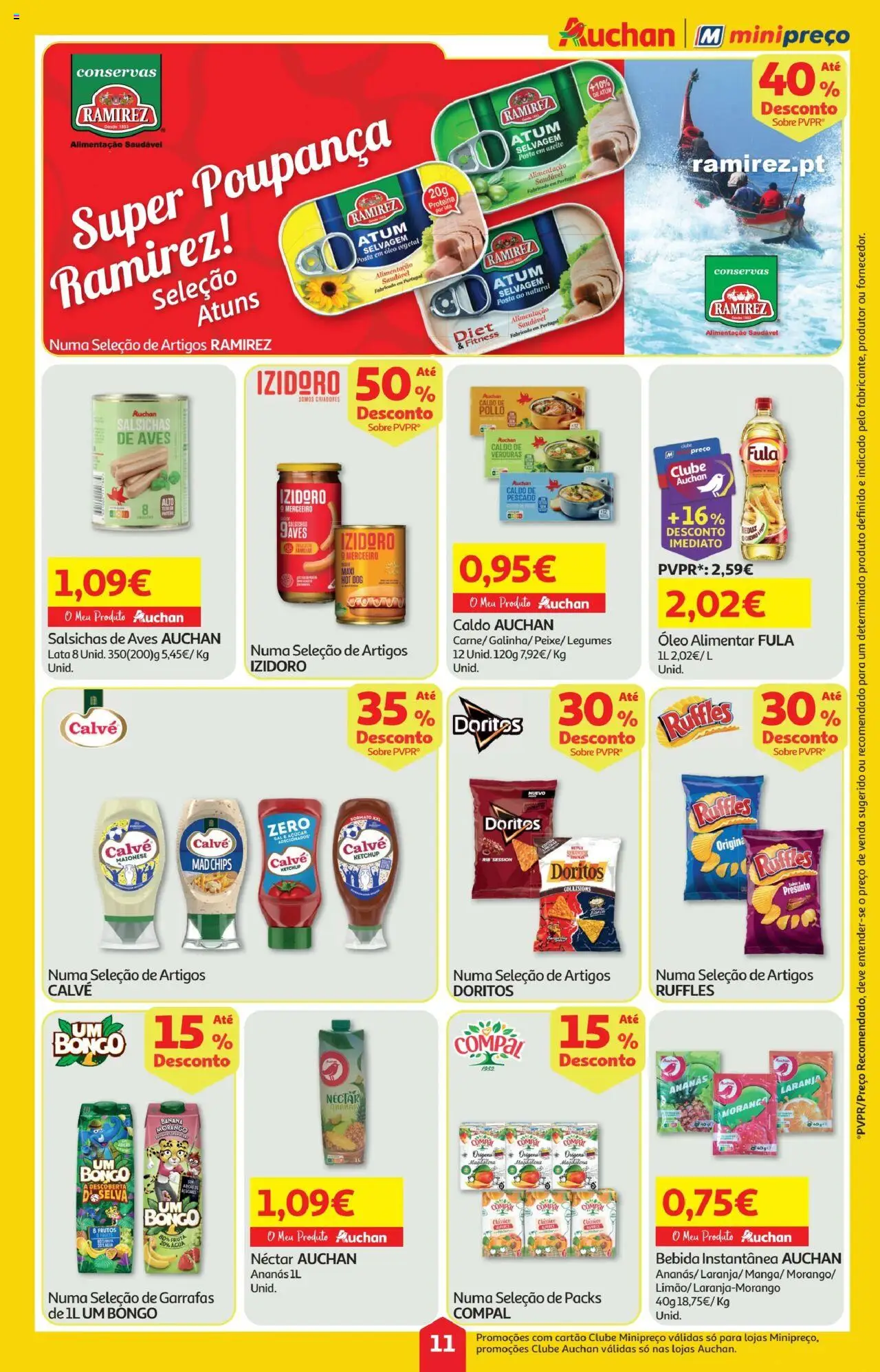 Minipreço folheto │ válido de 16.10.2025 | Página: 11 | Produtos: Maionese, Ketchup, Bebida, Proteina