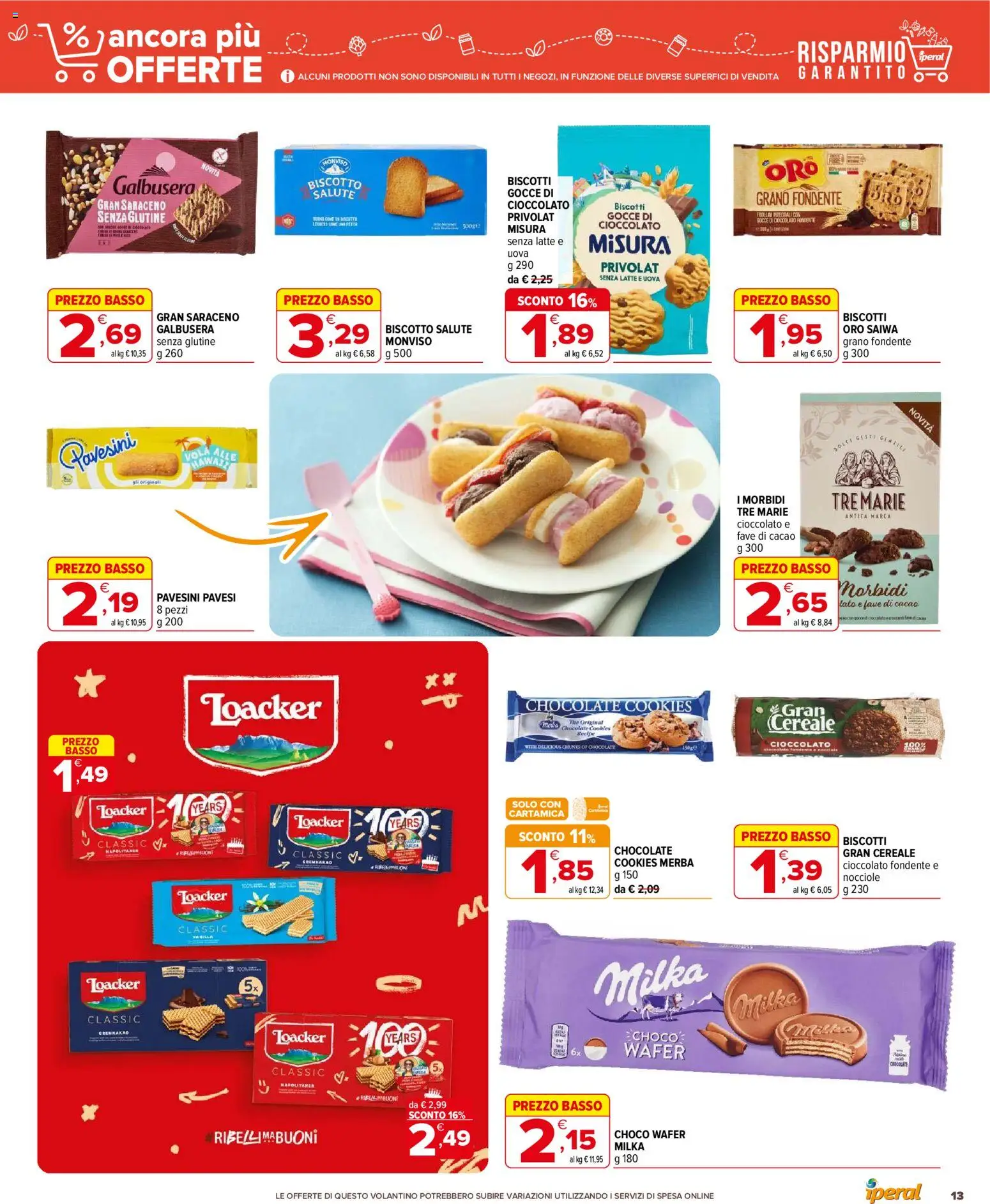 Volantino Iperal del 27.11.2025 | Pagina: 13 | Prodotti: Uova, Cioccolato, Biscotti, The