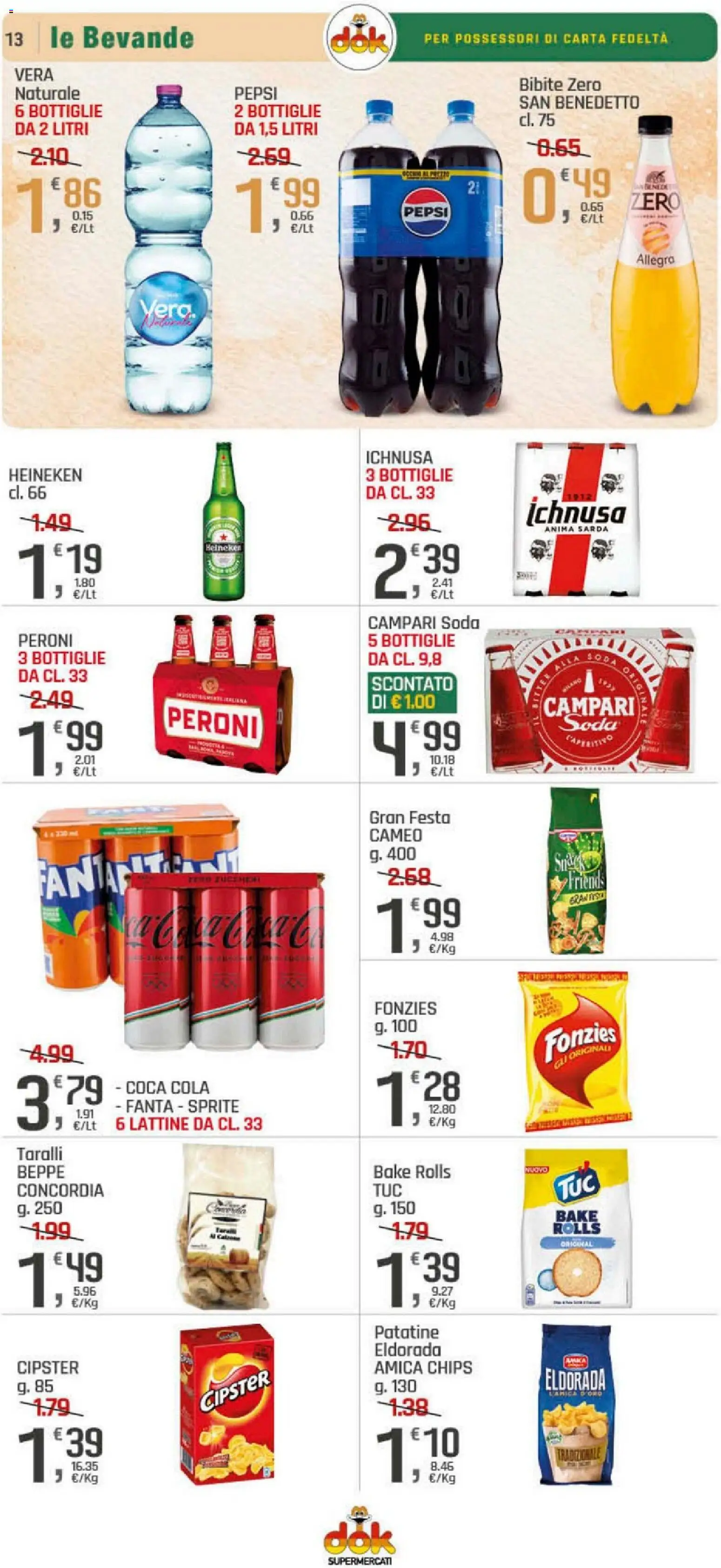 Volantino DOK del 04.12.2025 | Pagina: 13 | Prodotti: Patatine, Fanta, Heineken, Pepsi