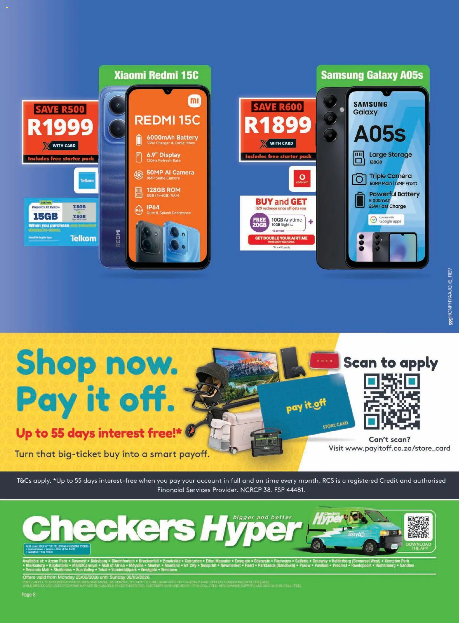 New Checkers catalogue – valid from 23.02.2026 | Page: 8 | Products: Camera, Cable, Battery, Charger