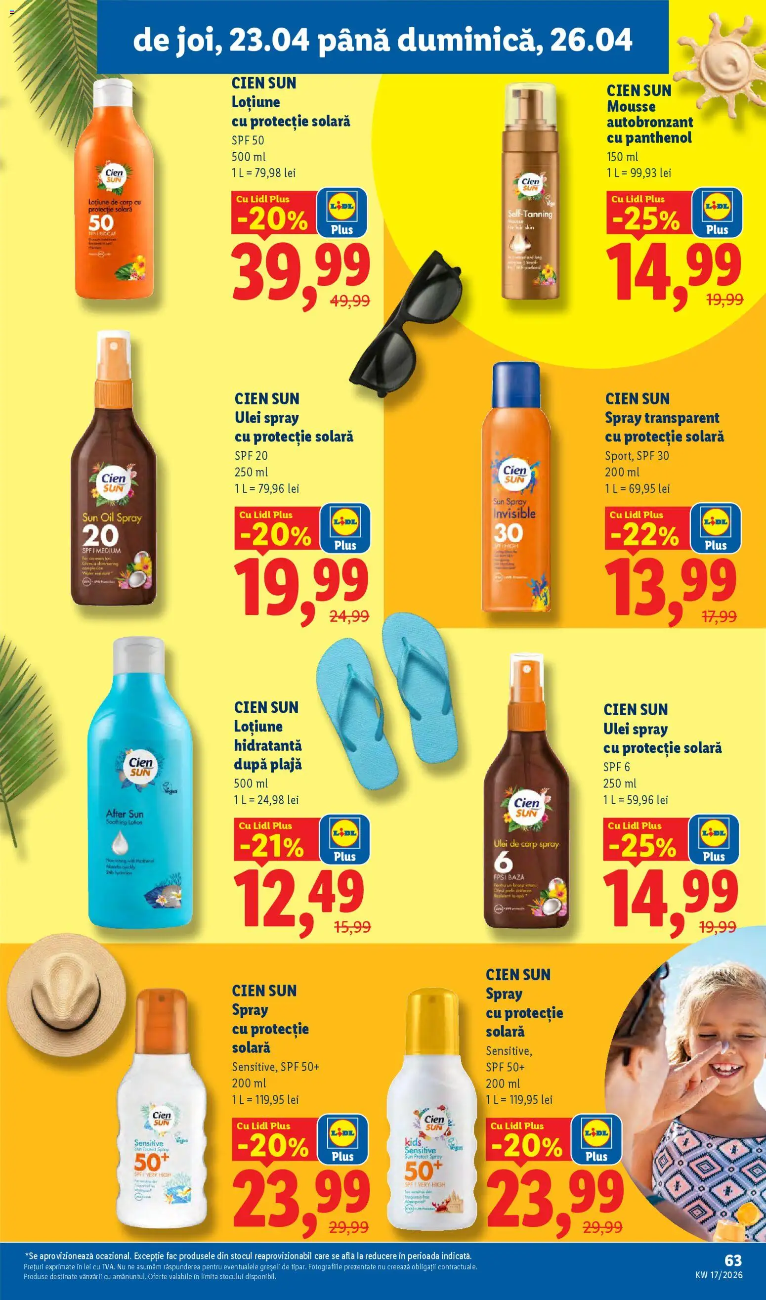 Noul catalog Lidl – valabil de la 20.04.2026 | Pagină: 63 | Produse: Ulei de corp, Ulei, Protecție solară