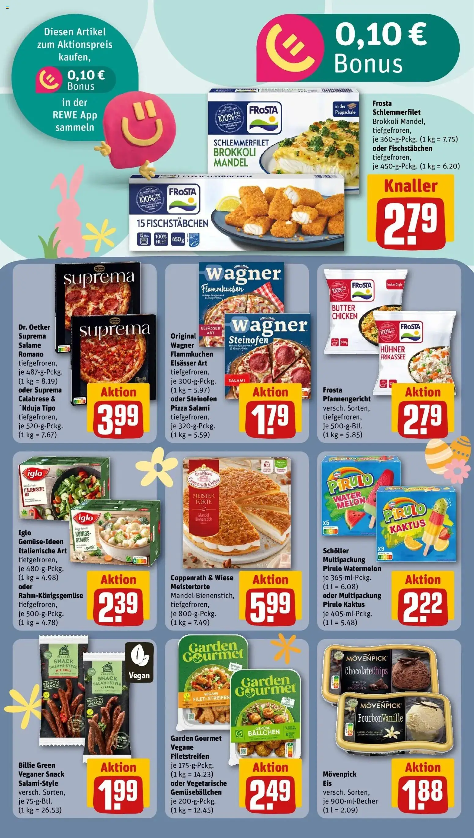 Rewe Prospekt Merseburg	 – gültig ab 23.03.2026 | Seite: 18 | Produkte: Movenpick eis, Fischstabchen, Pizza, Eis