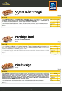 Aldi - Katalógus Pékáruk - amely érvényes a következő dátumtól: 26.08.2024 | Oldal: 31 | Termékek: Napraforgómag, Bagett, Fehérje, Só
