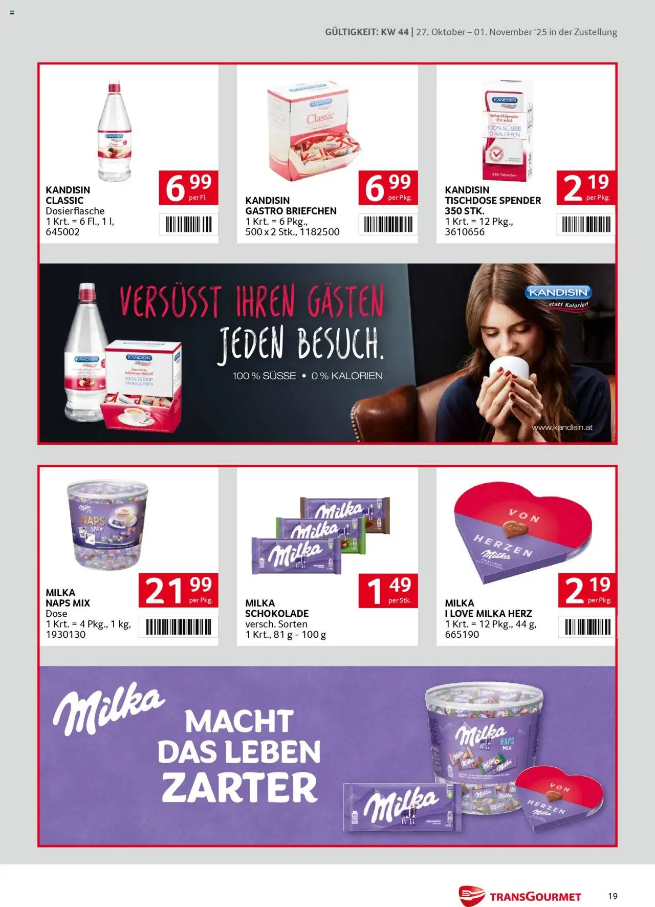 Transgourmet  Zustellaktion gültig ab 27.10.2025 | Seite: 19 | Produkte: Schokolade