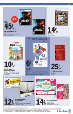 E.Leclerc - Prévisualisation de E.Leclerc catalogue semaine 51 valide à partir de 16.12.2025 | Page: 51 | Produits: Vidéo, Xbox, Calendrier, Air fryer
