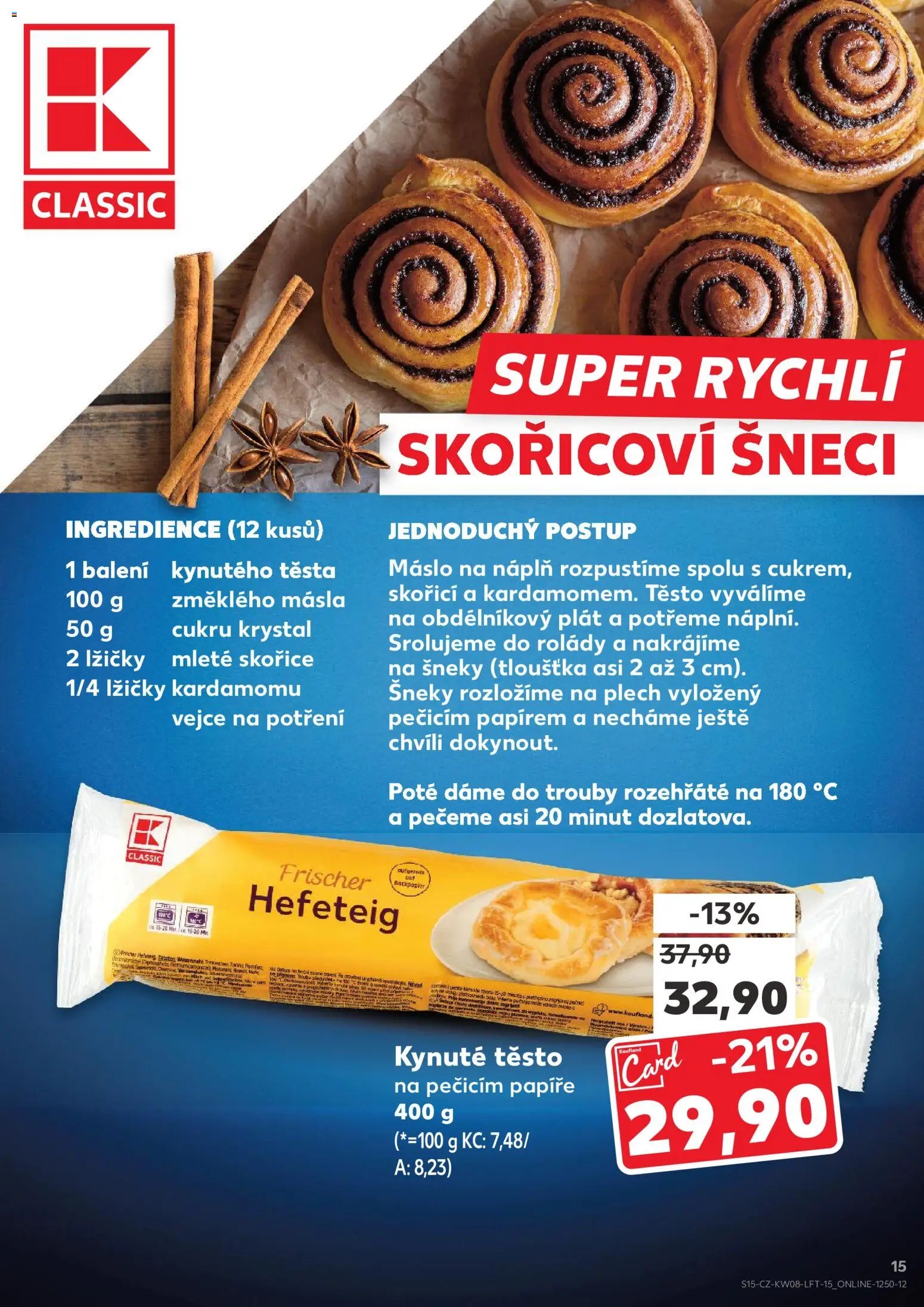 Kaufland leták - Chomutov od 18.02.2026 | Strana: 15 | Produkty: Máslo, Vejce, Plech, Těsto