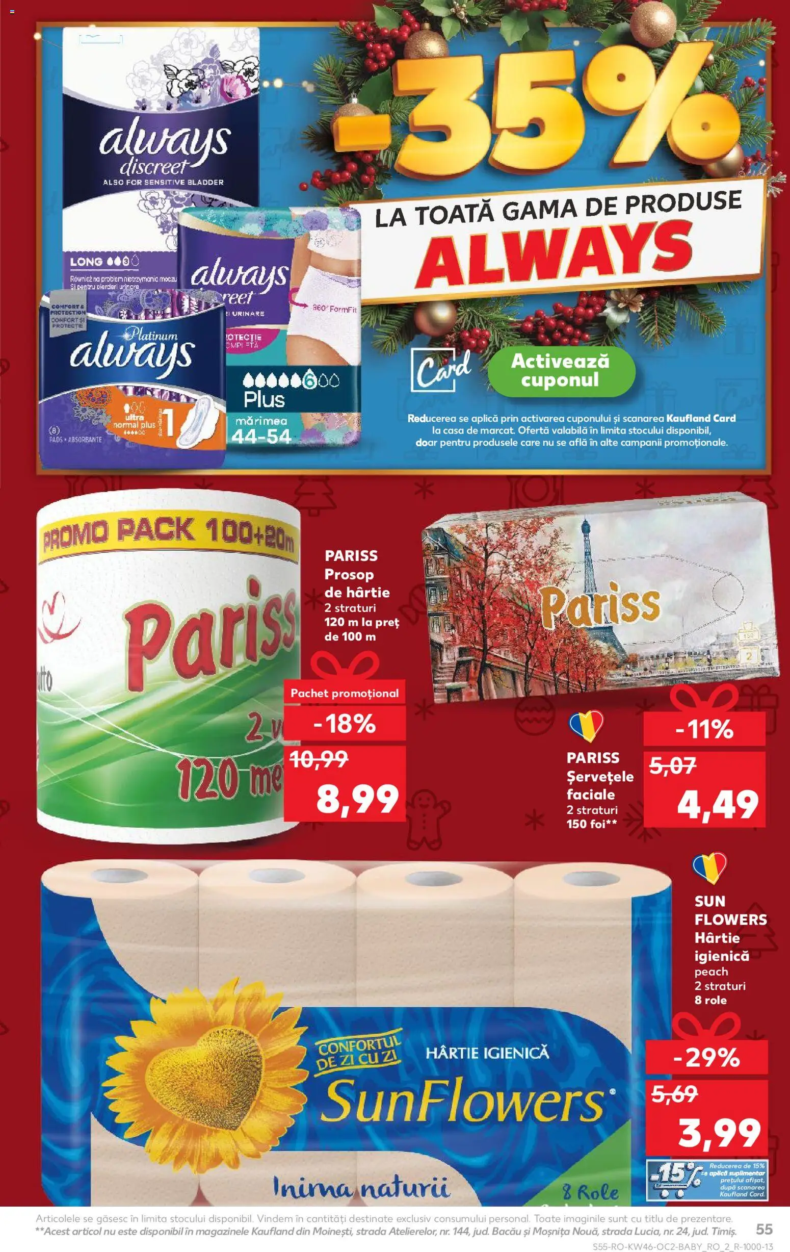 Kaufland RO akciós ujság - amely érvényes a következő dátumtól: 12.11.2025 | Oldal: 55