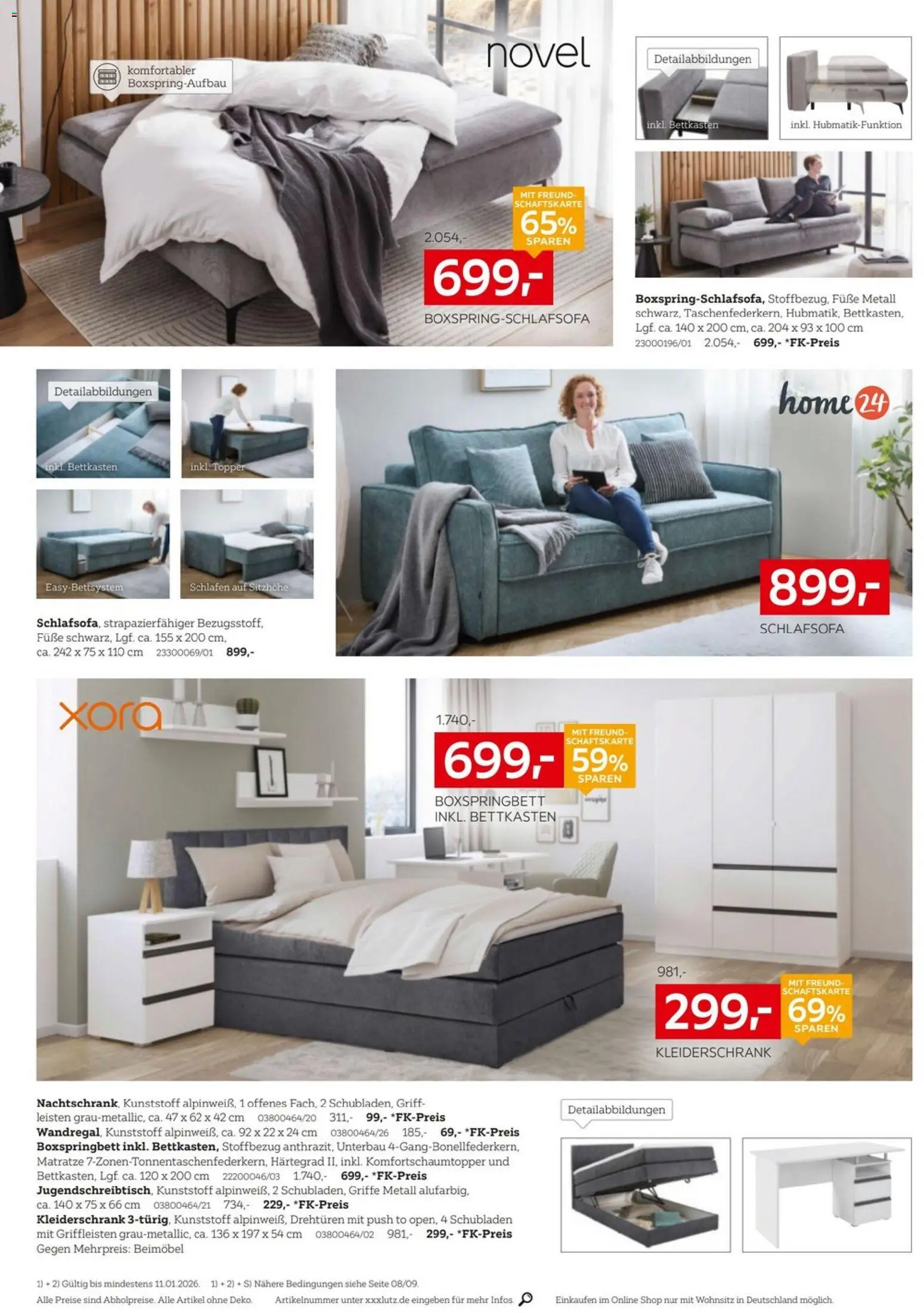 XXXL Lutz - Nr. 1 beim Preis – gültig ab 27.12.2025 | Seite: 30 | Produkte: Schlafsofa, Matratze, Boxspringbett, Topper