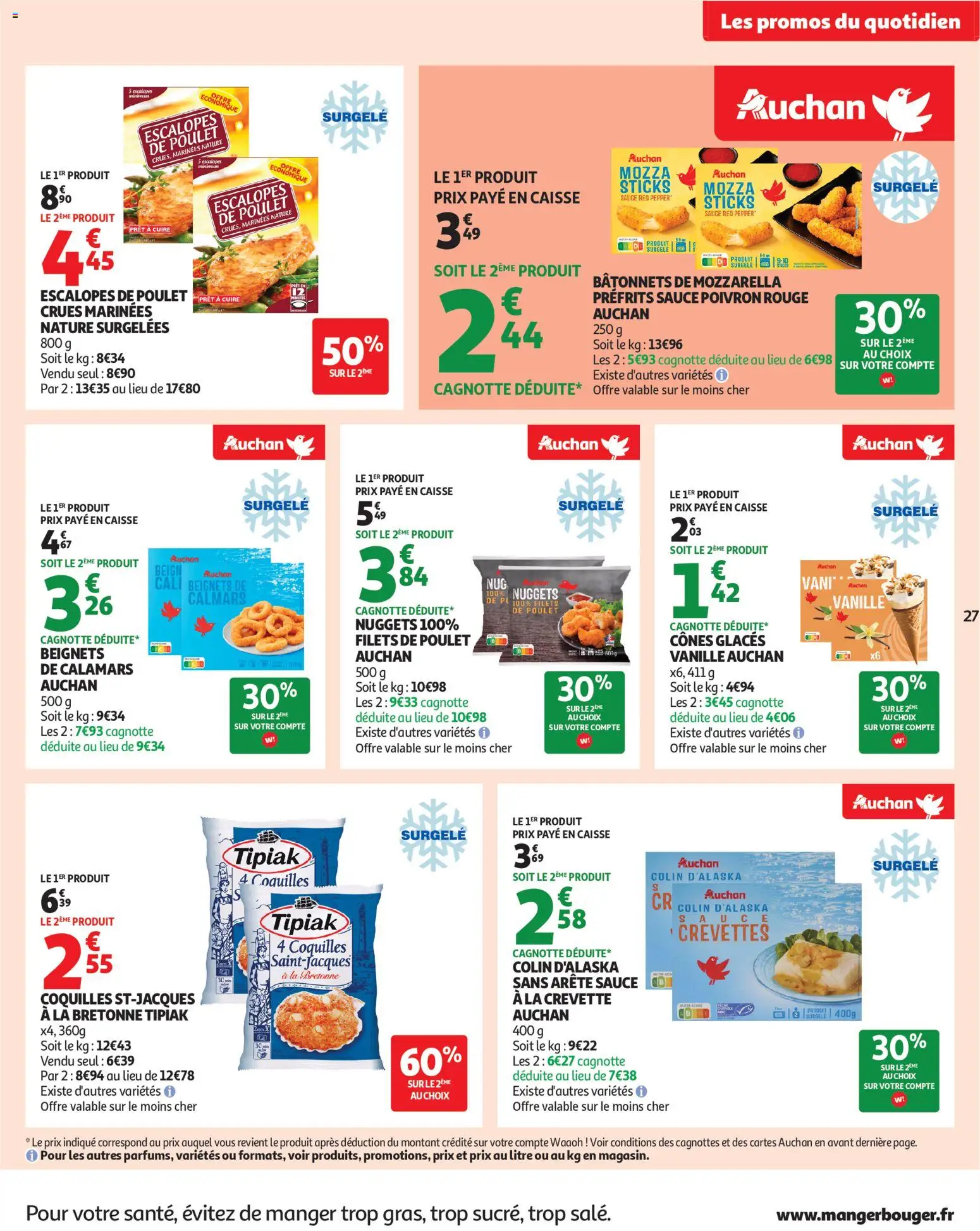 {H1} | Page: 27 | Produits: Glaces, Poivron, Crevette, Cônes